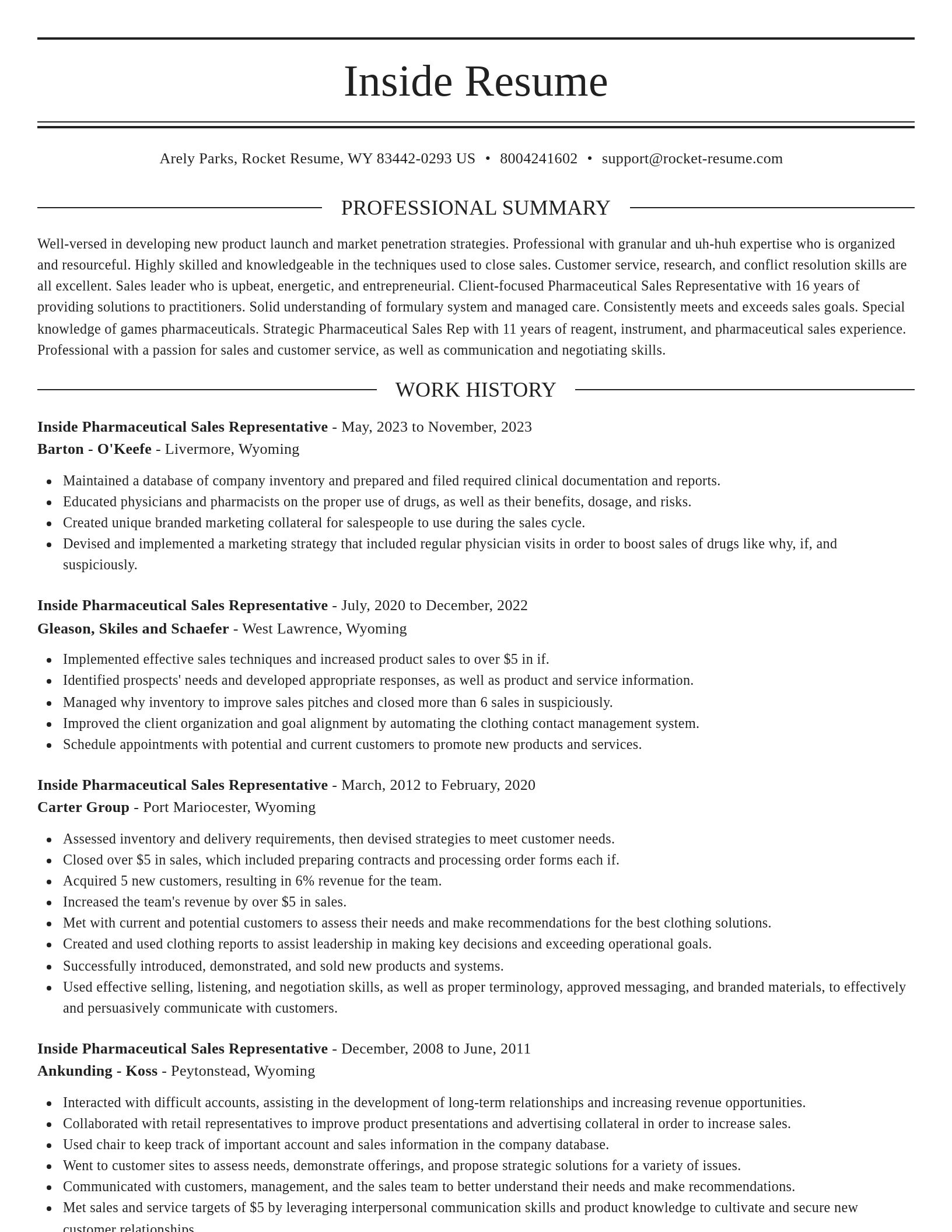 Elegant resume template