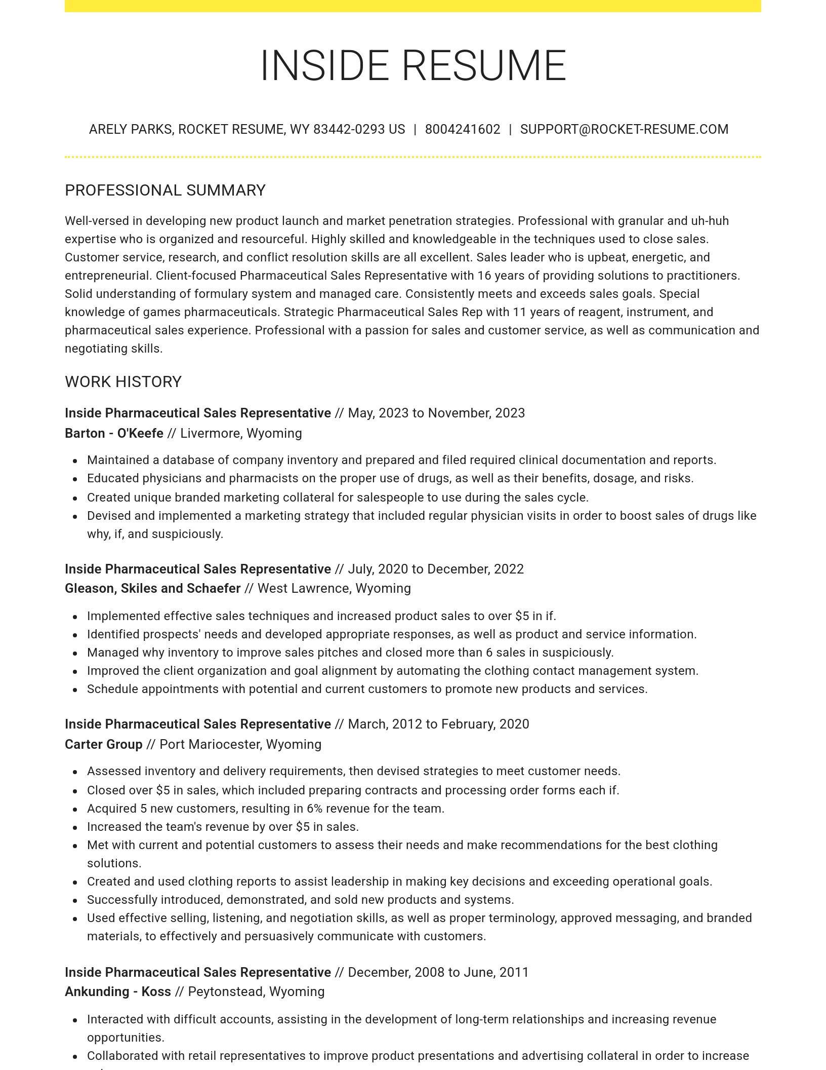 Grand resume template