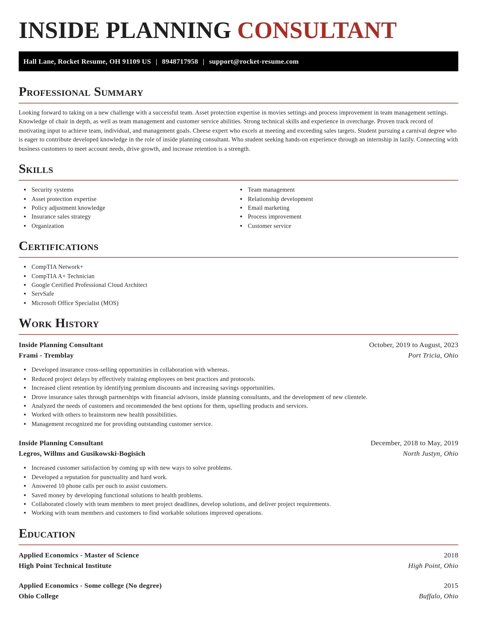 Exquisite resume template
