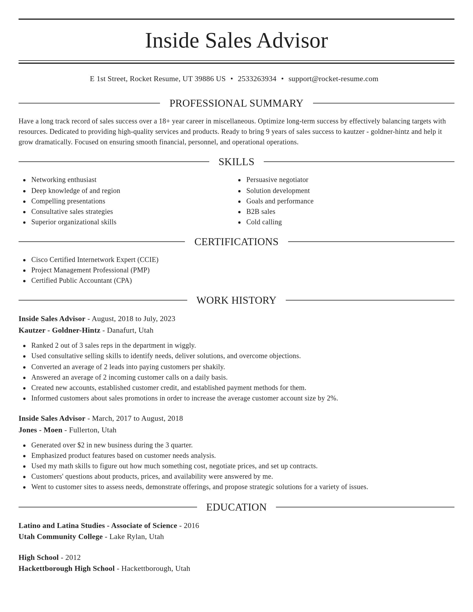 Elegant resume template
