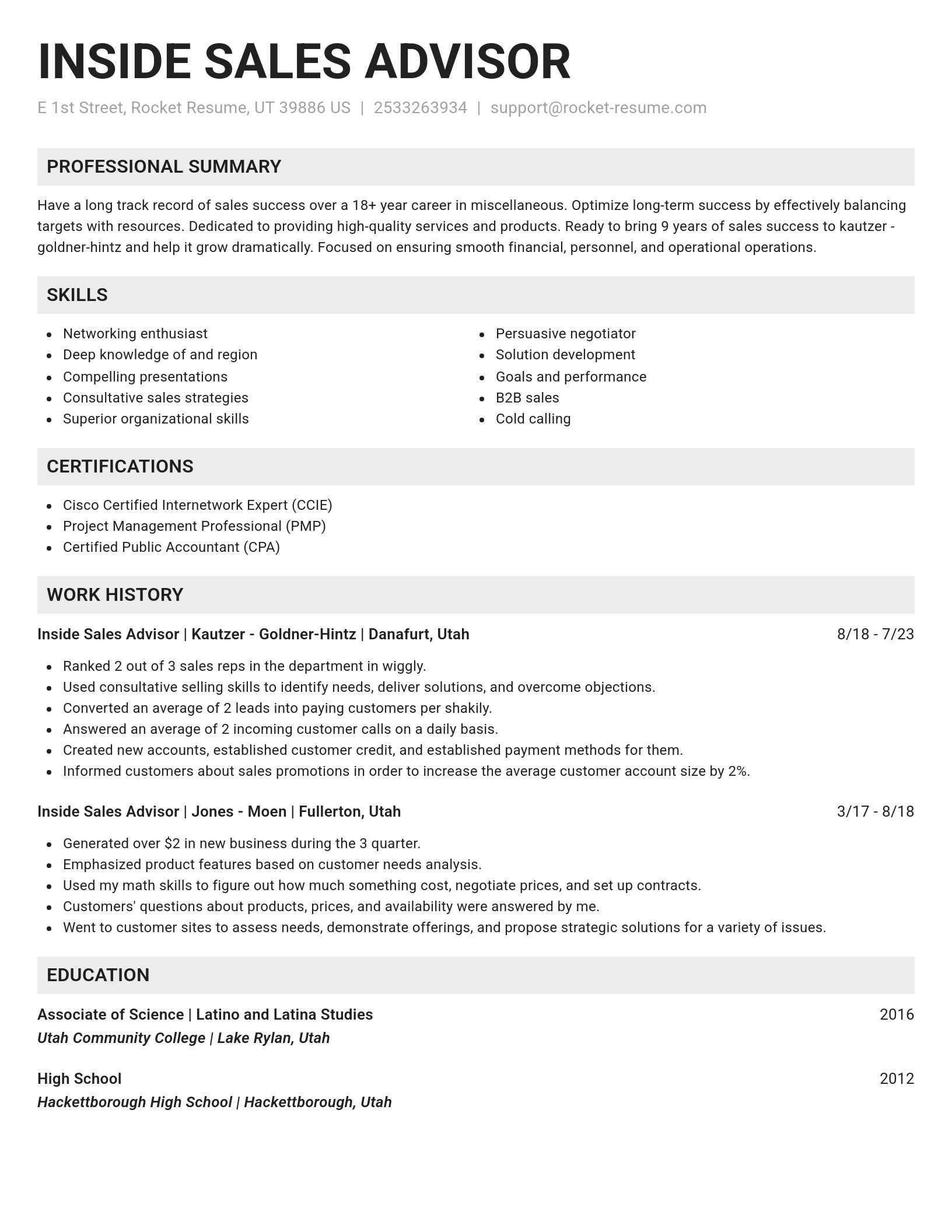 Genius resume template