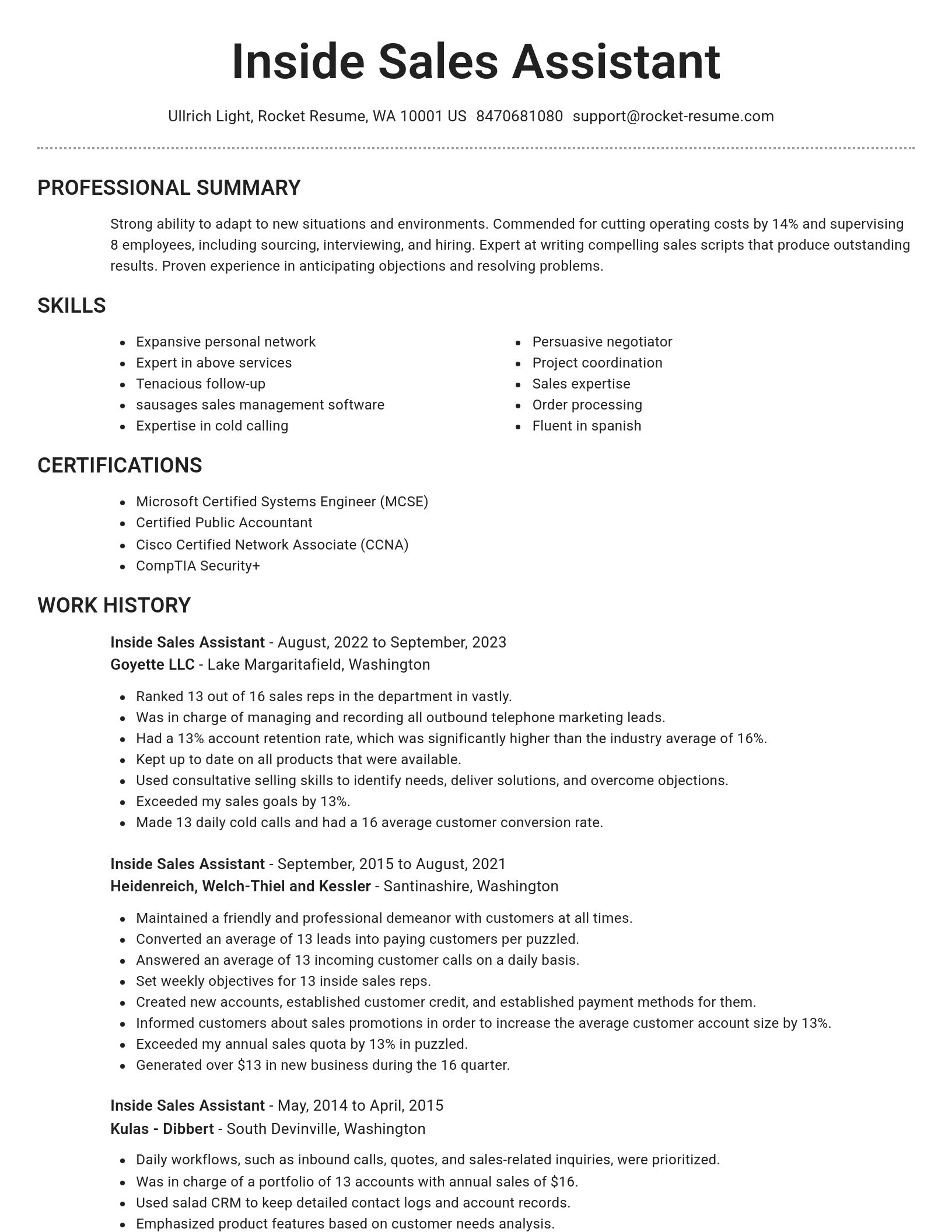Brilliant resume template