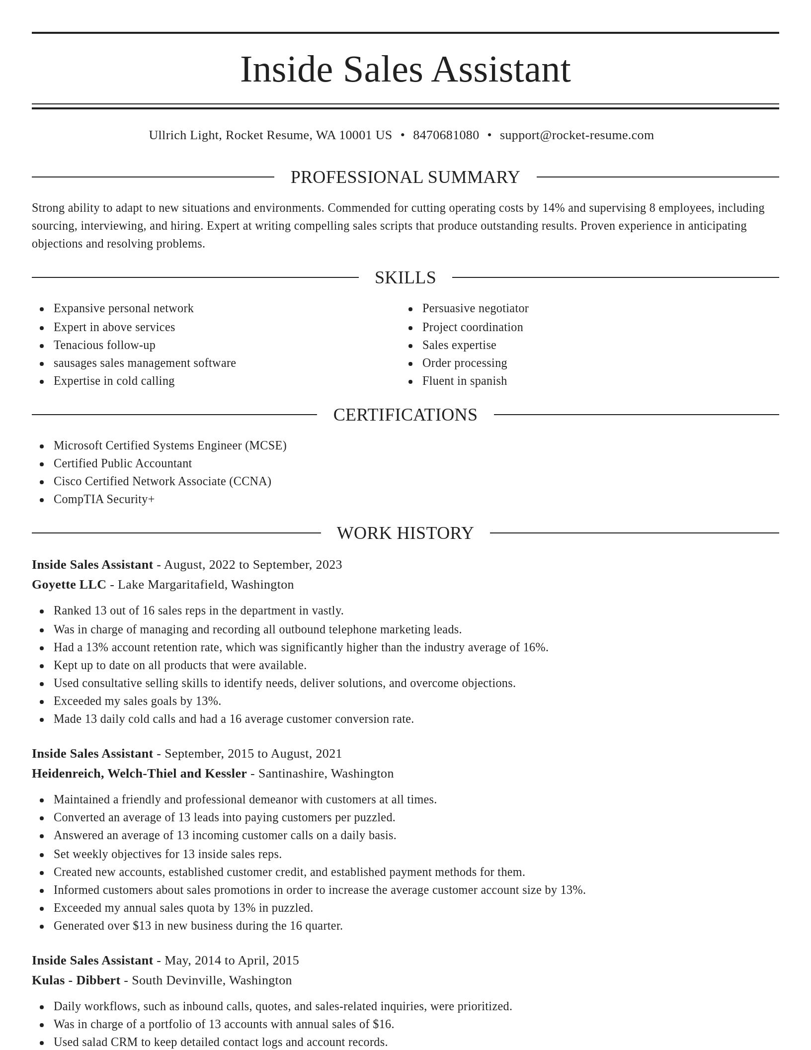 Elegant resume template