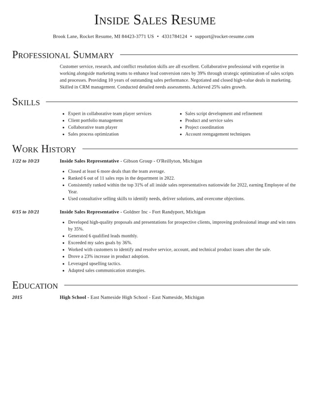 Director resume template