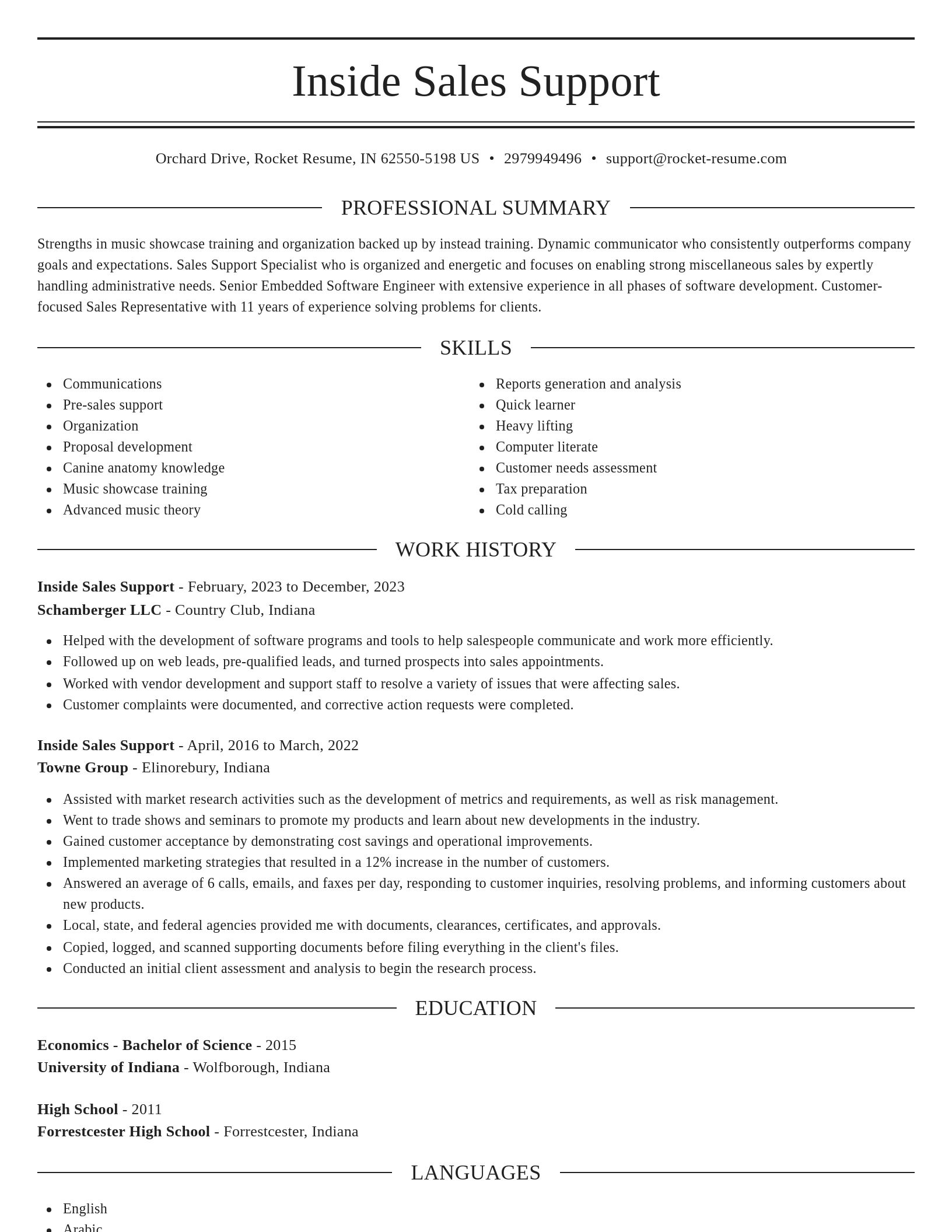Elegant resume template