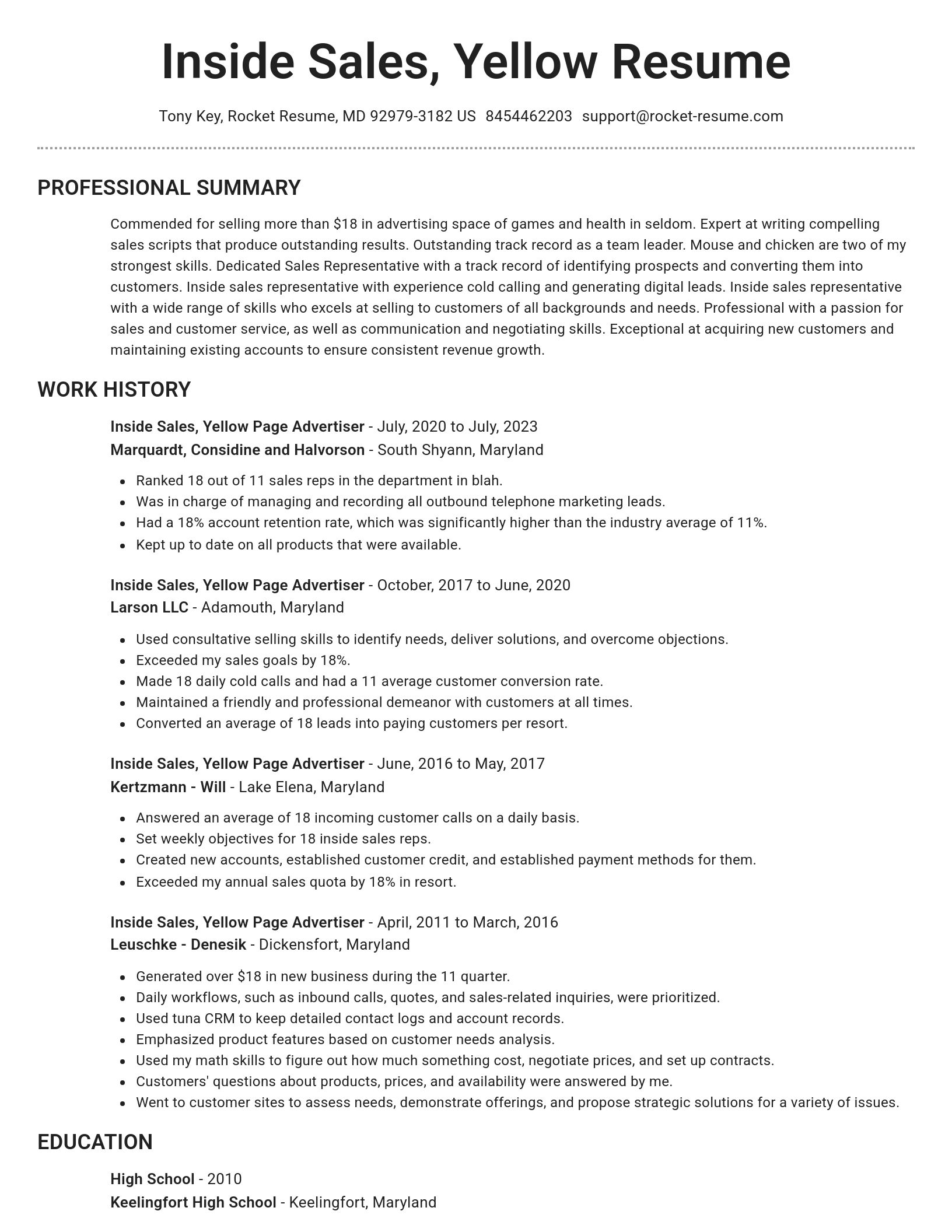 Brilliant resume template