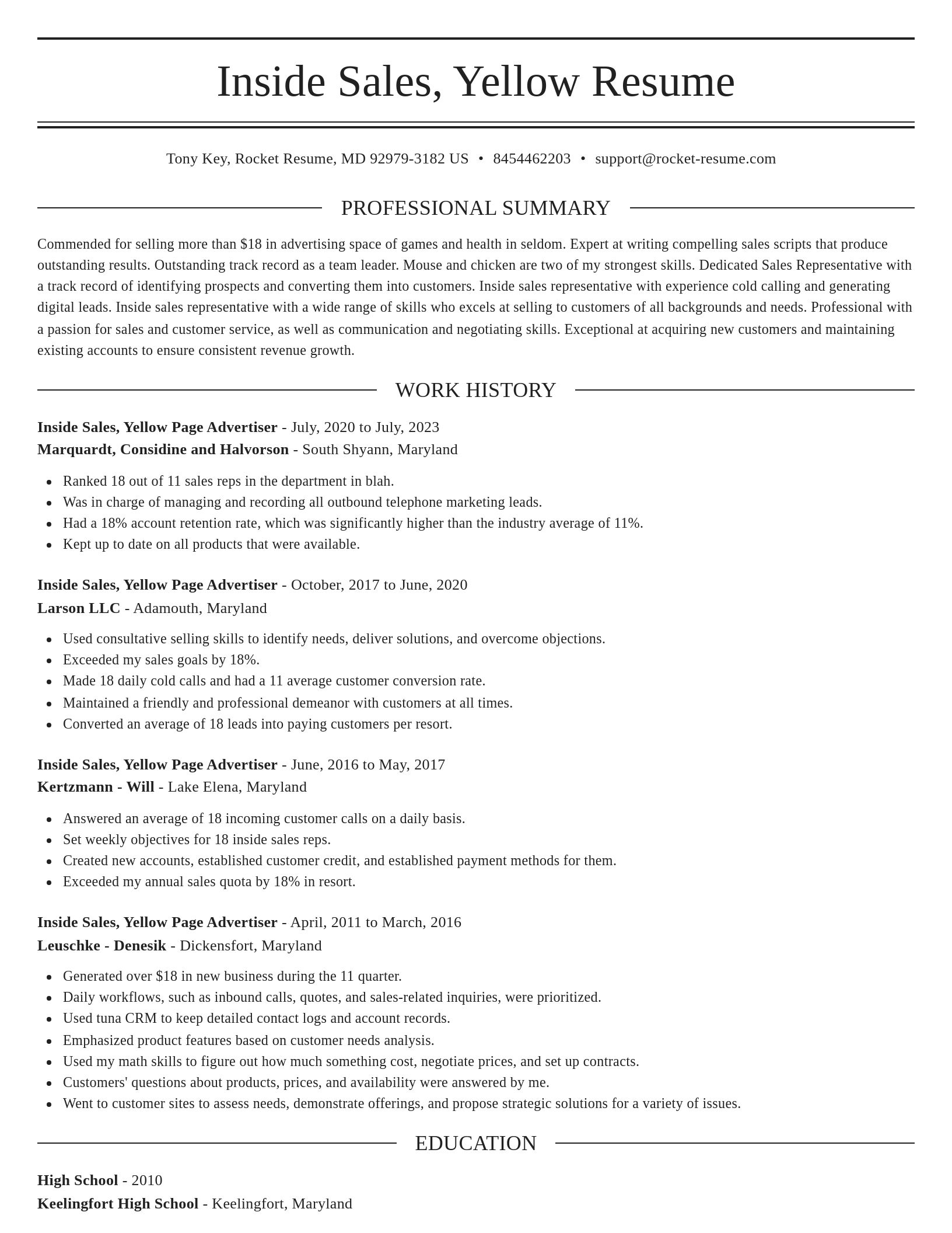 Elegant resume template