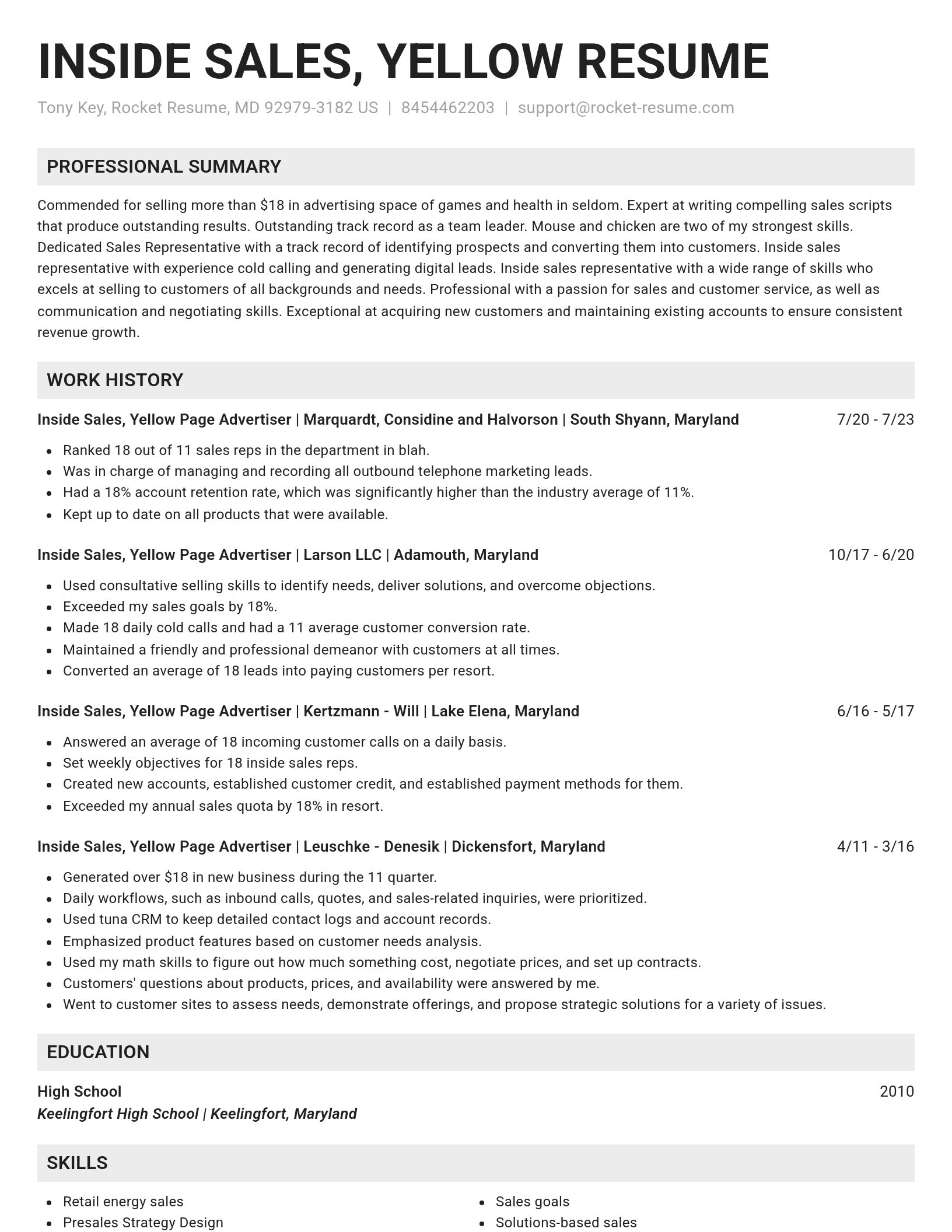 Genius resume template