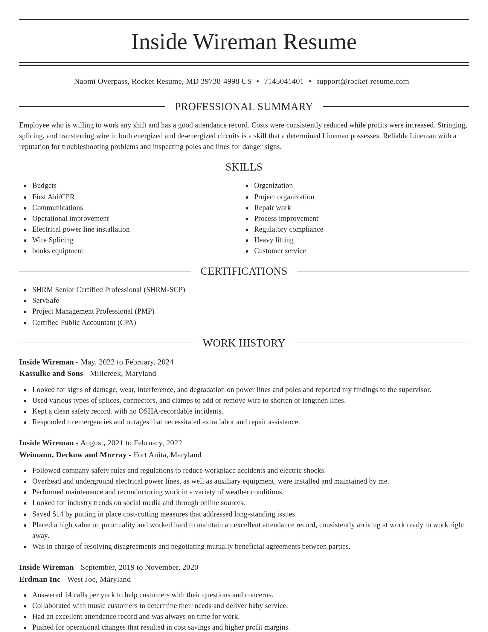 Elegant resume template