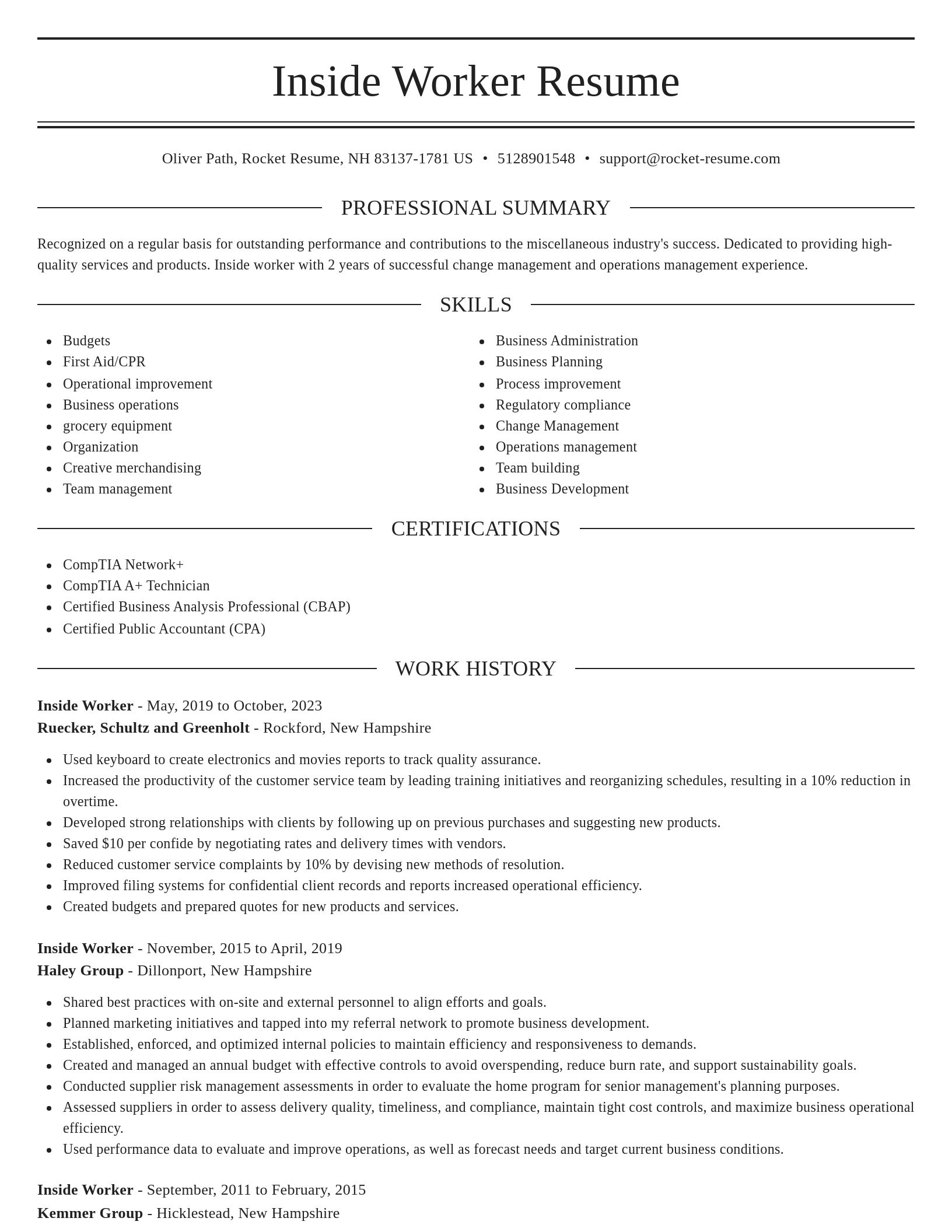 Elegant resume template