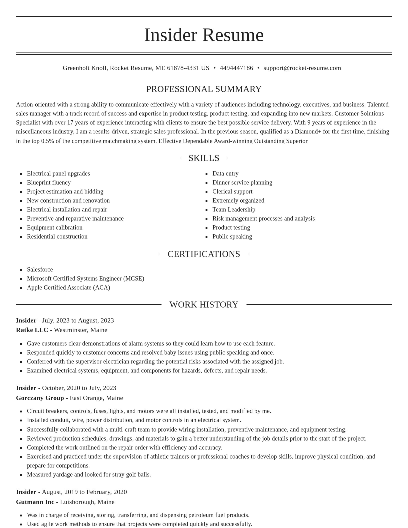 Elegant resume template