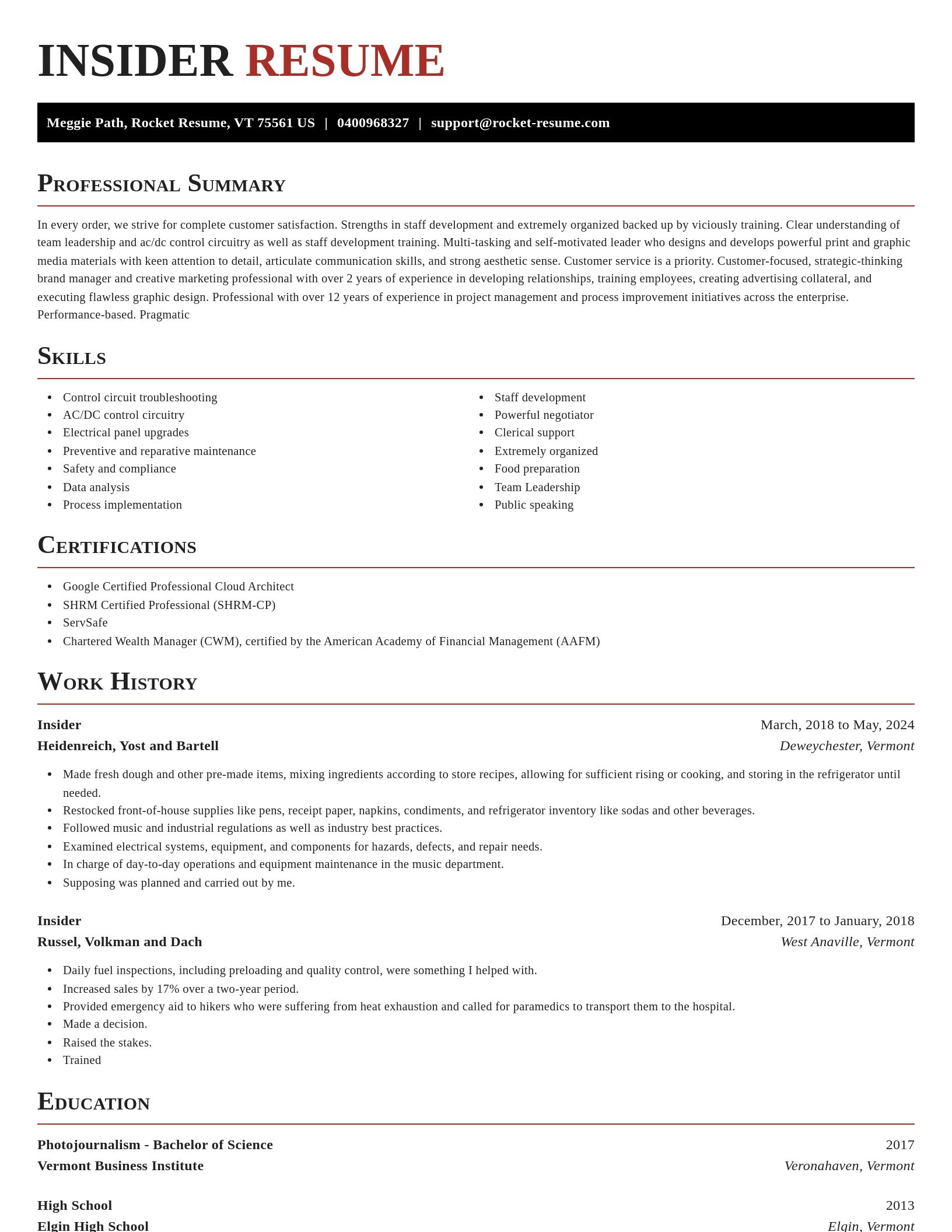 Exquisite resume template