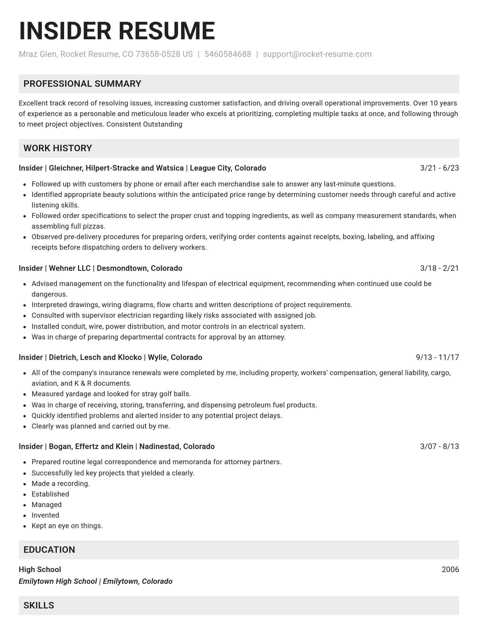 Genius resume template