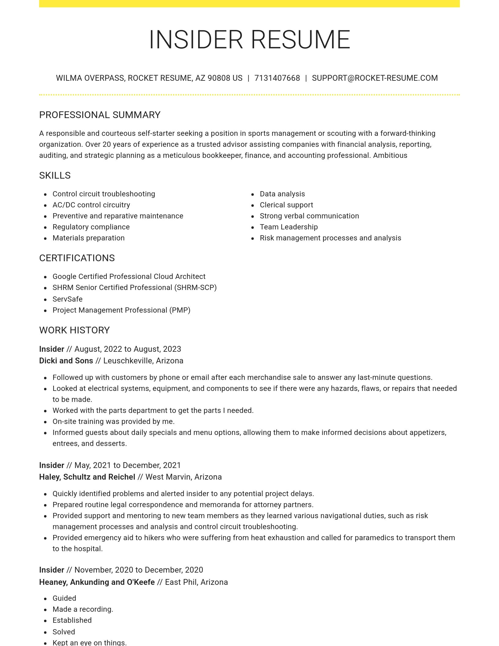 Grand resume template
