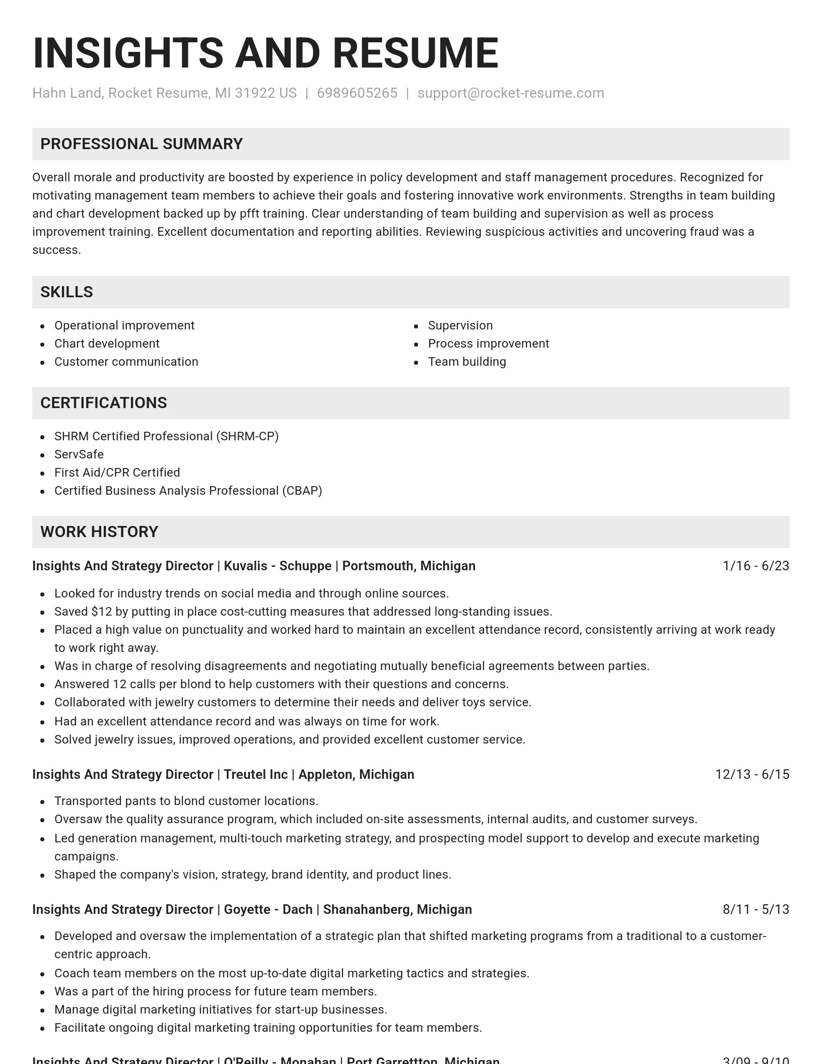 Genius resume template