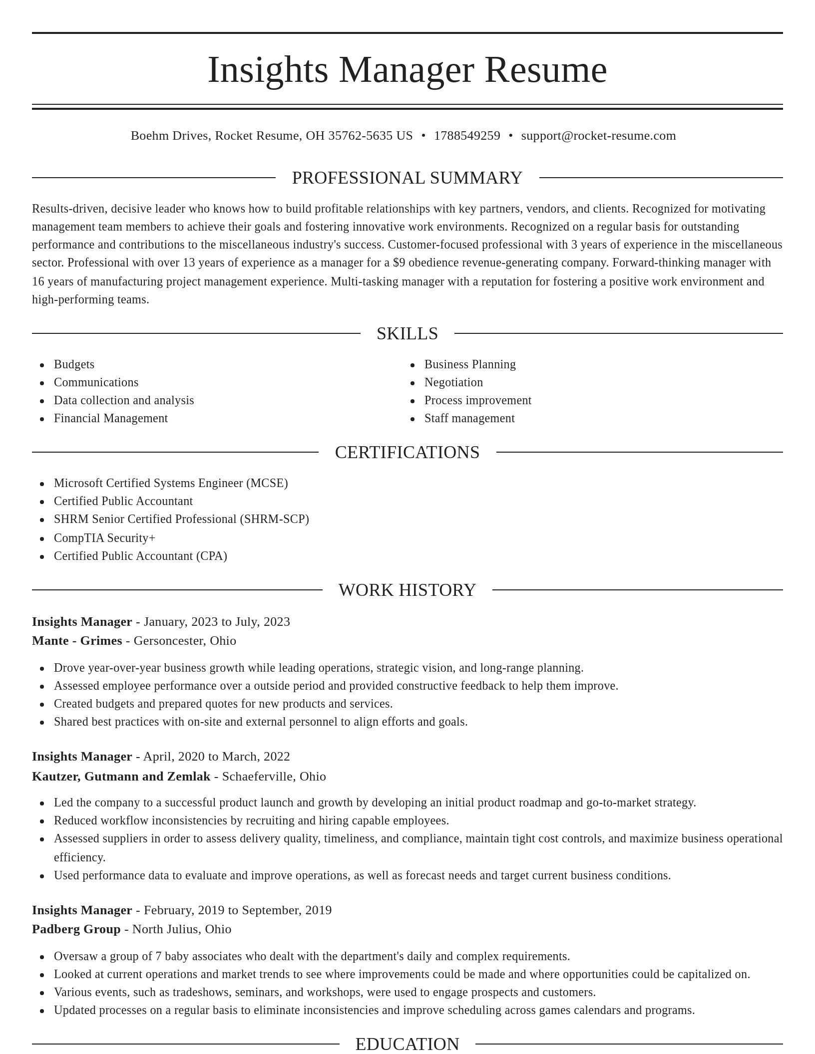 Elegant resume template