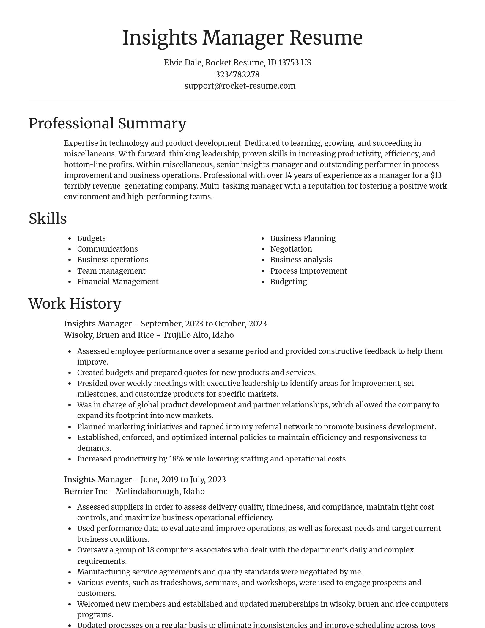 Focal Point resume template