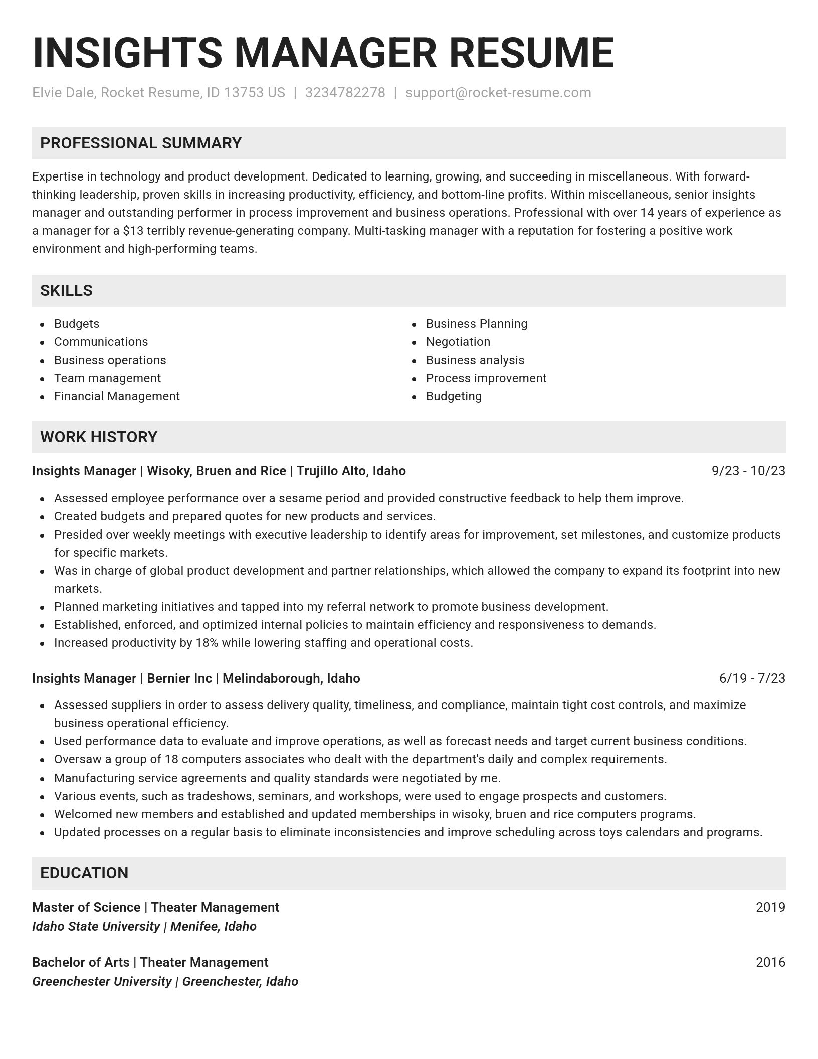 Genius resume template