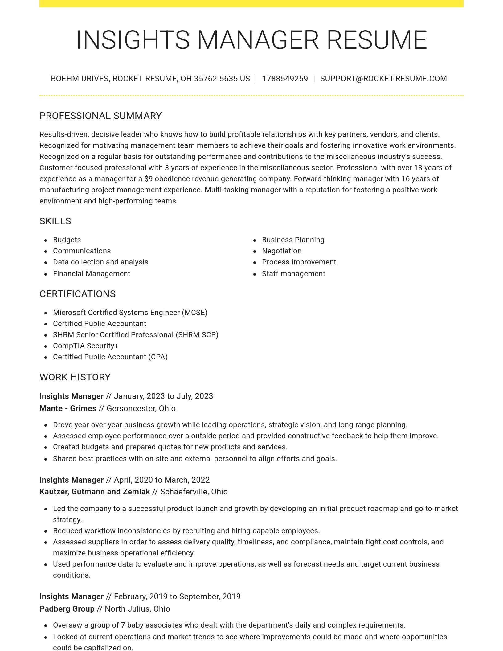 Grand resume template