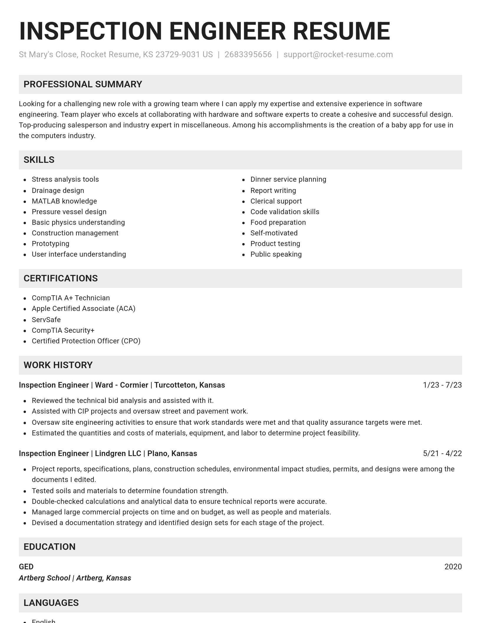 Genius resume template