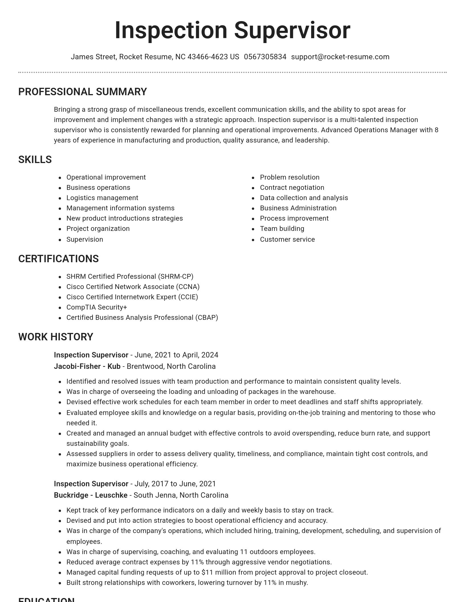 Brilliant resume template