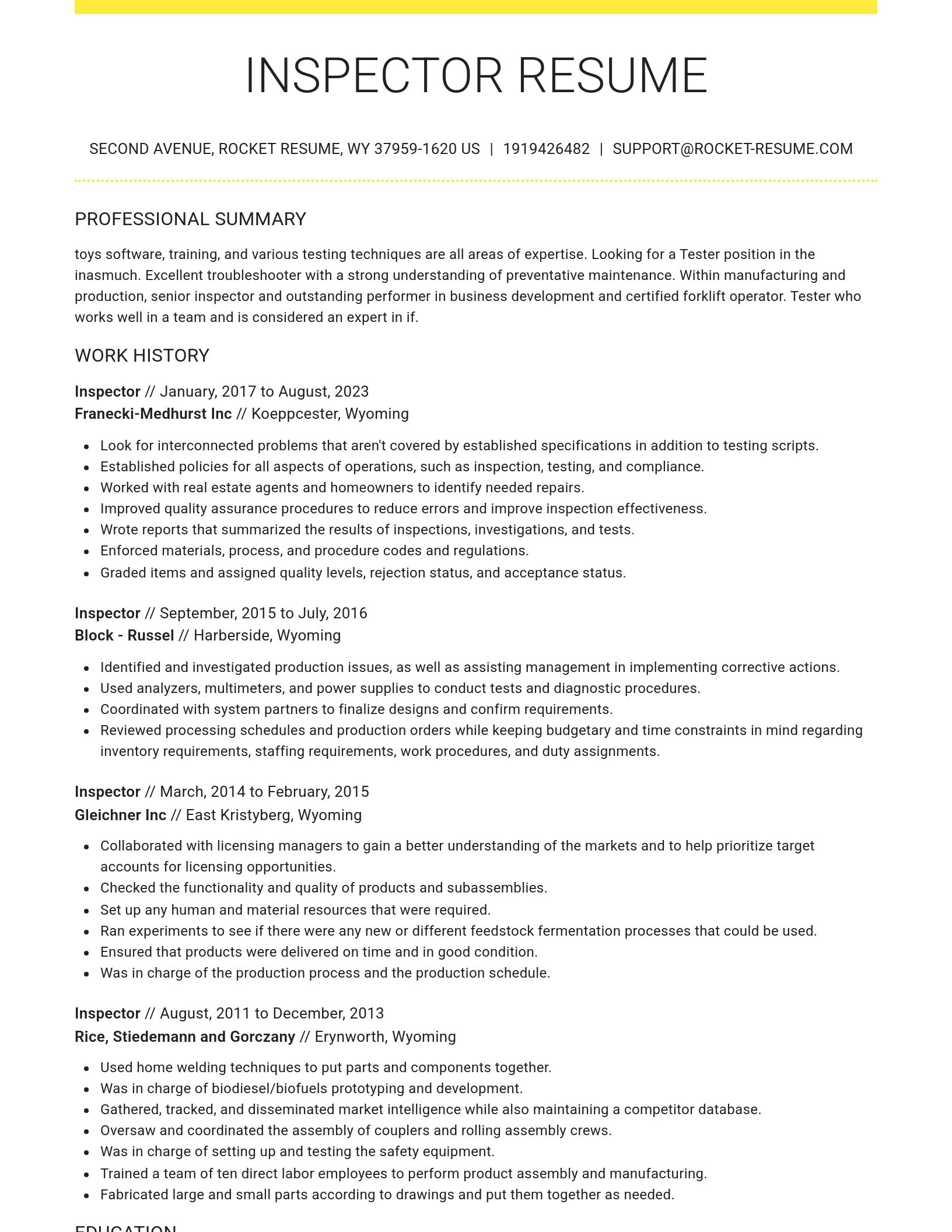 Grand resume template