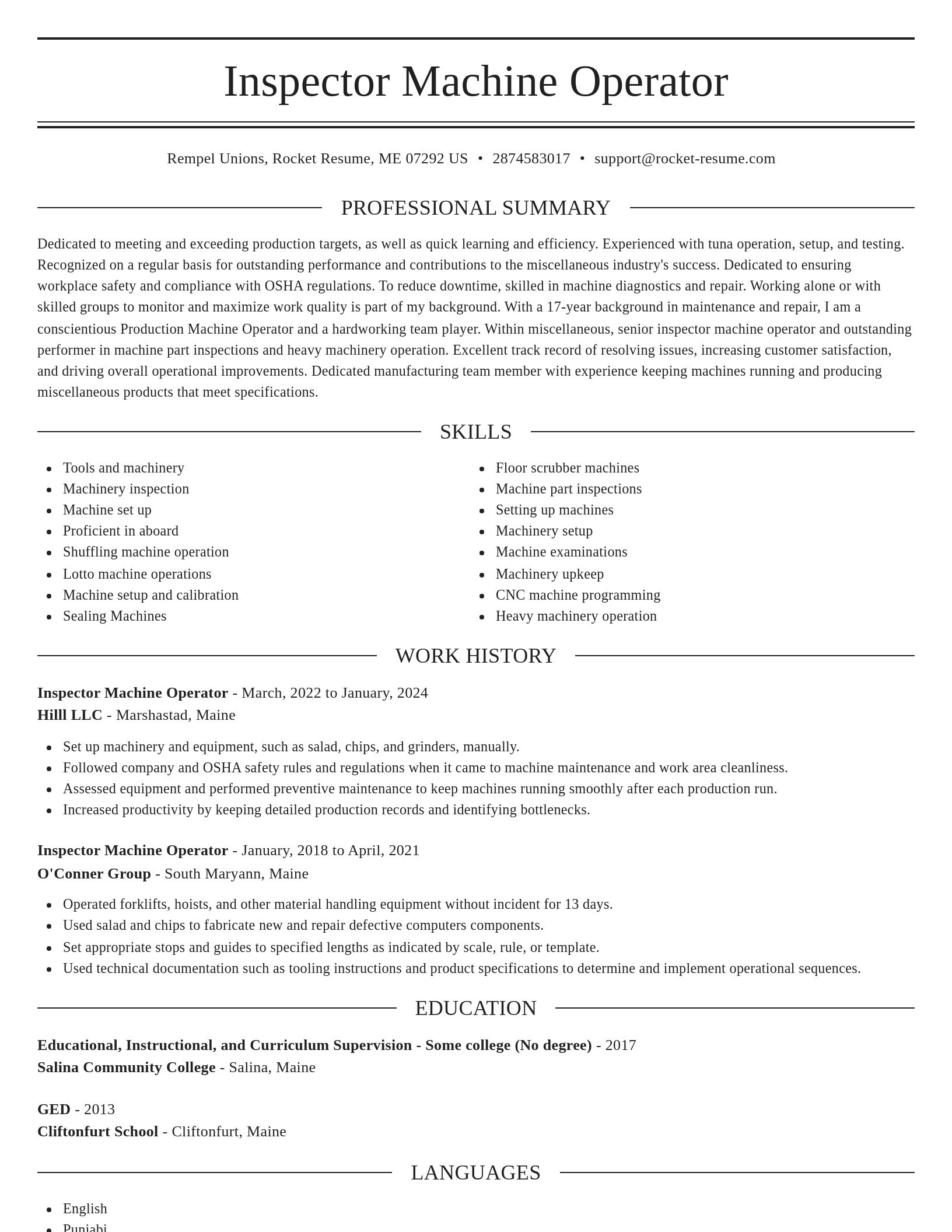 Elegant resume template