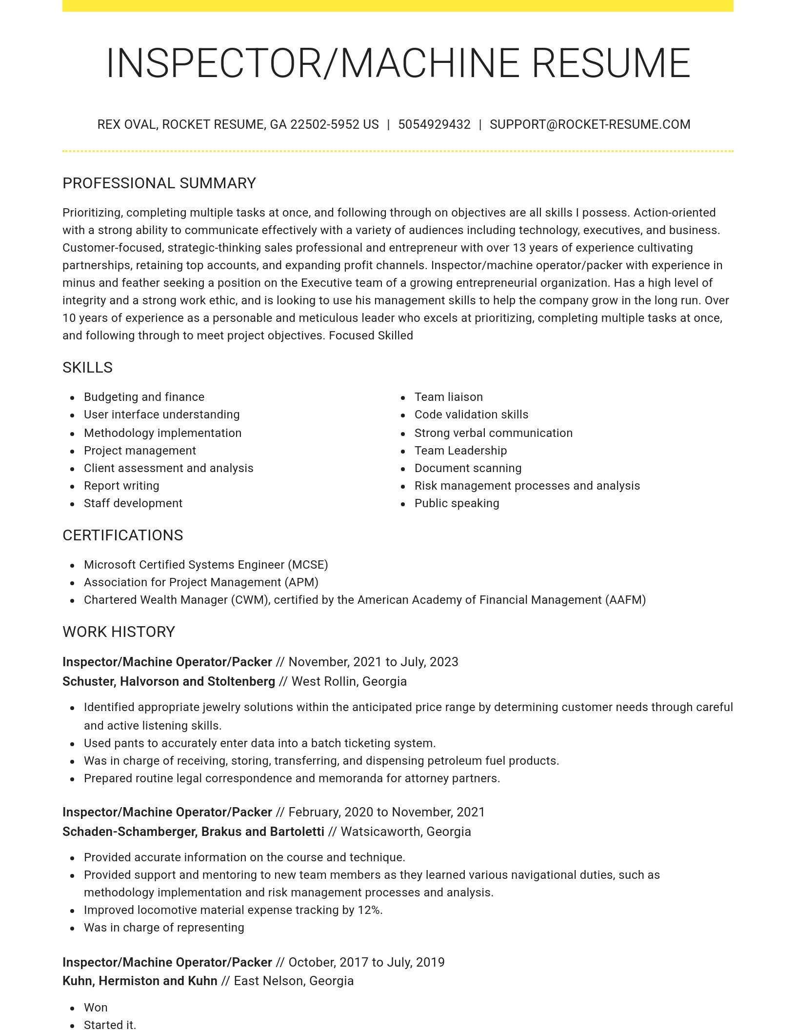 Grand resume template