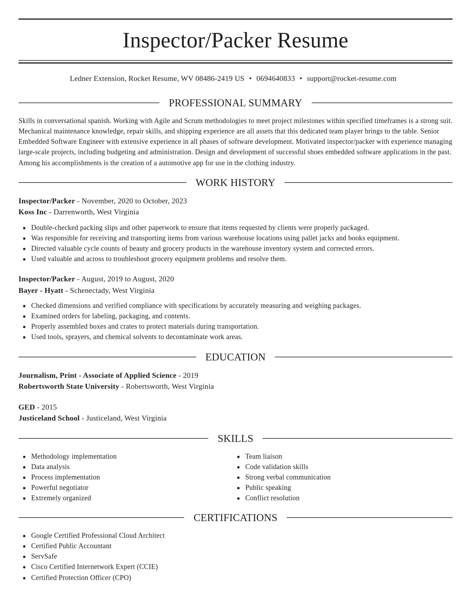 Elegant resume template
