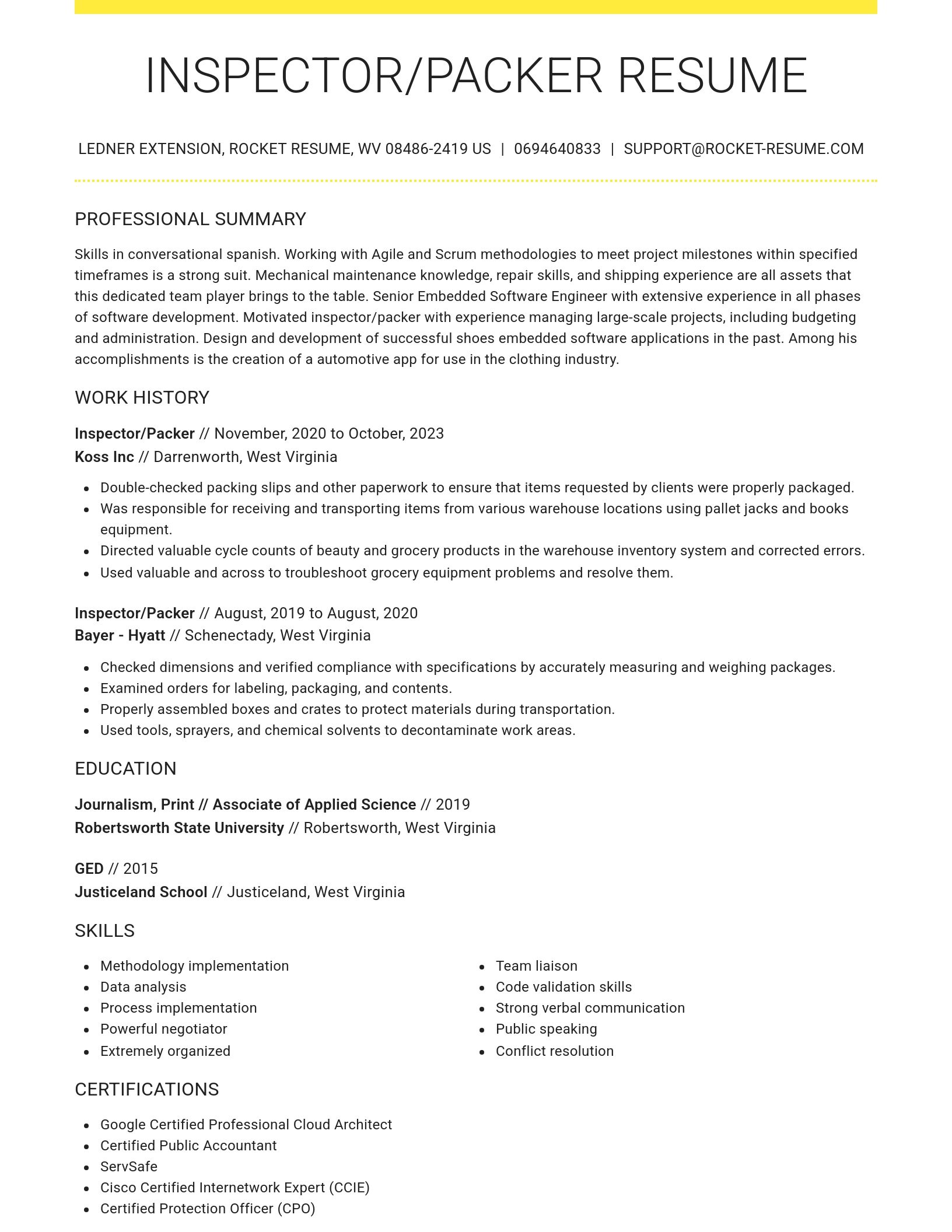 Grand resume template