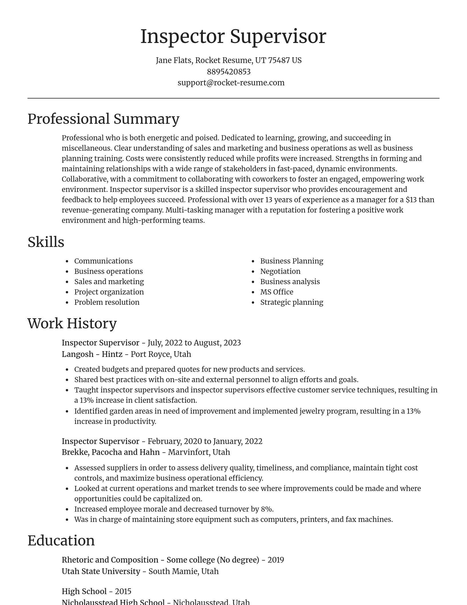 Focal Point resume template