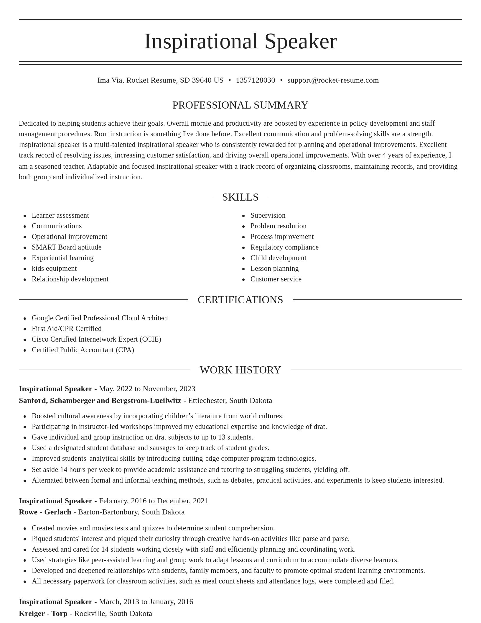 Elegant resume template