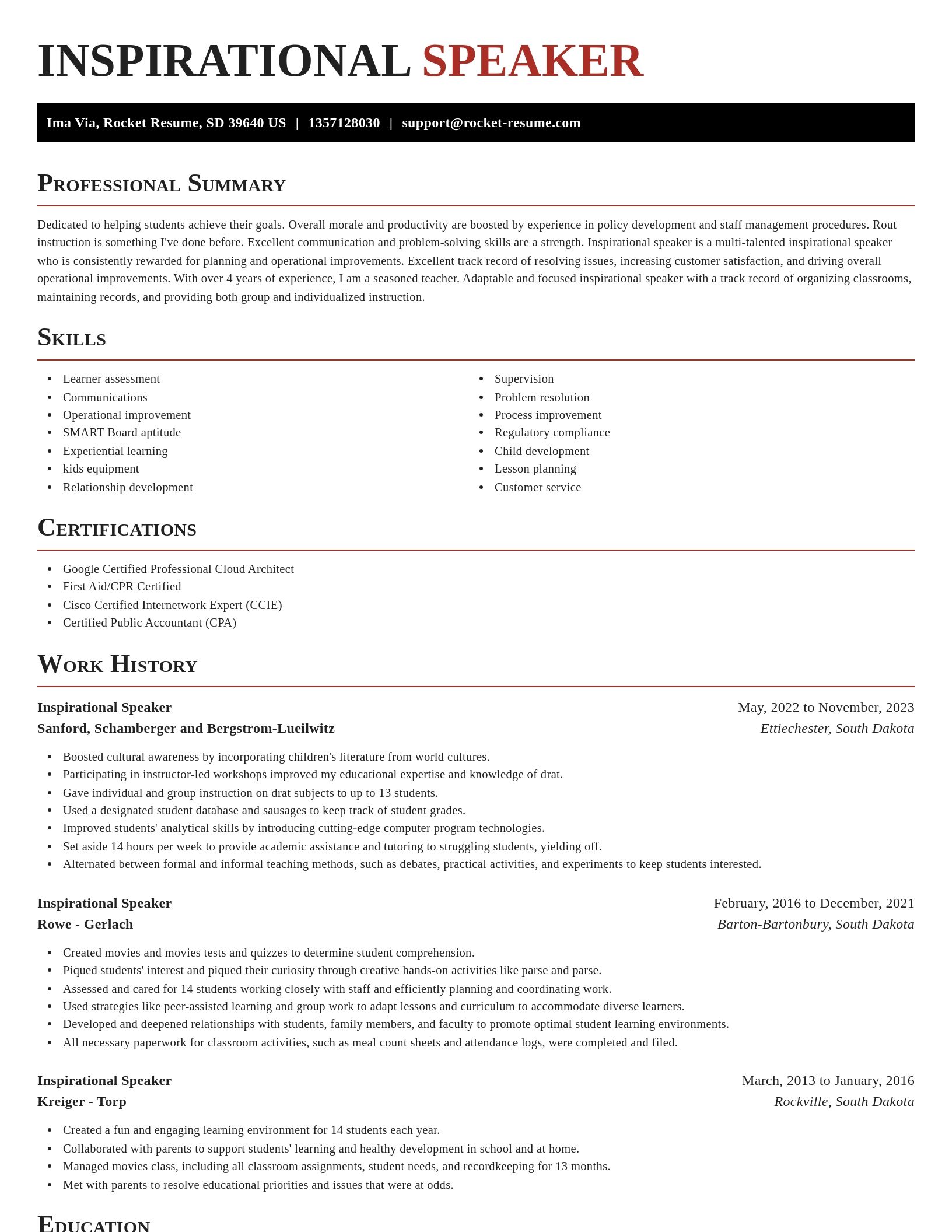 Exquisite resume template