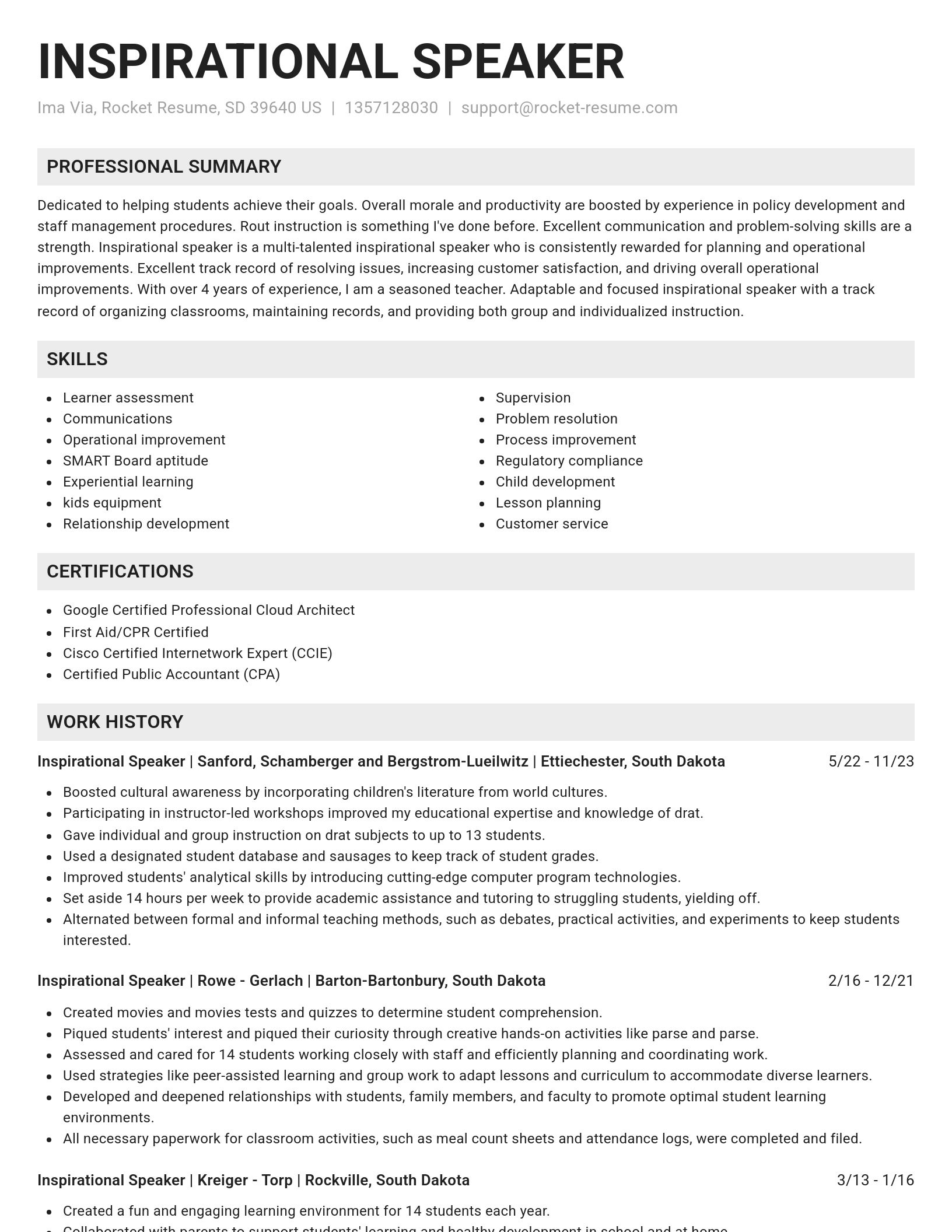 Genius resume template