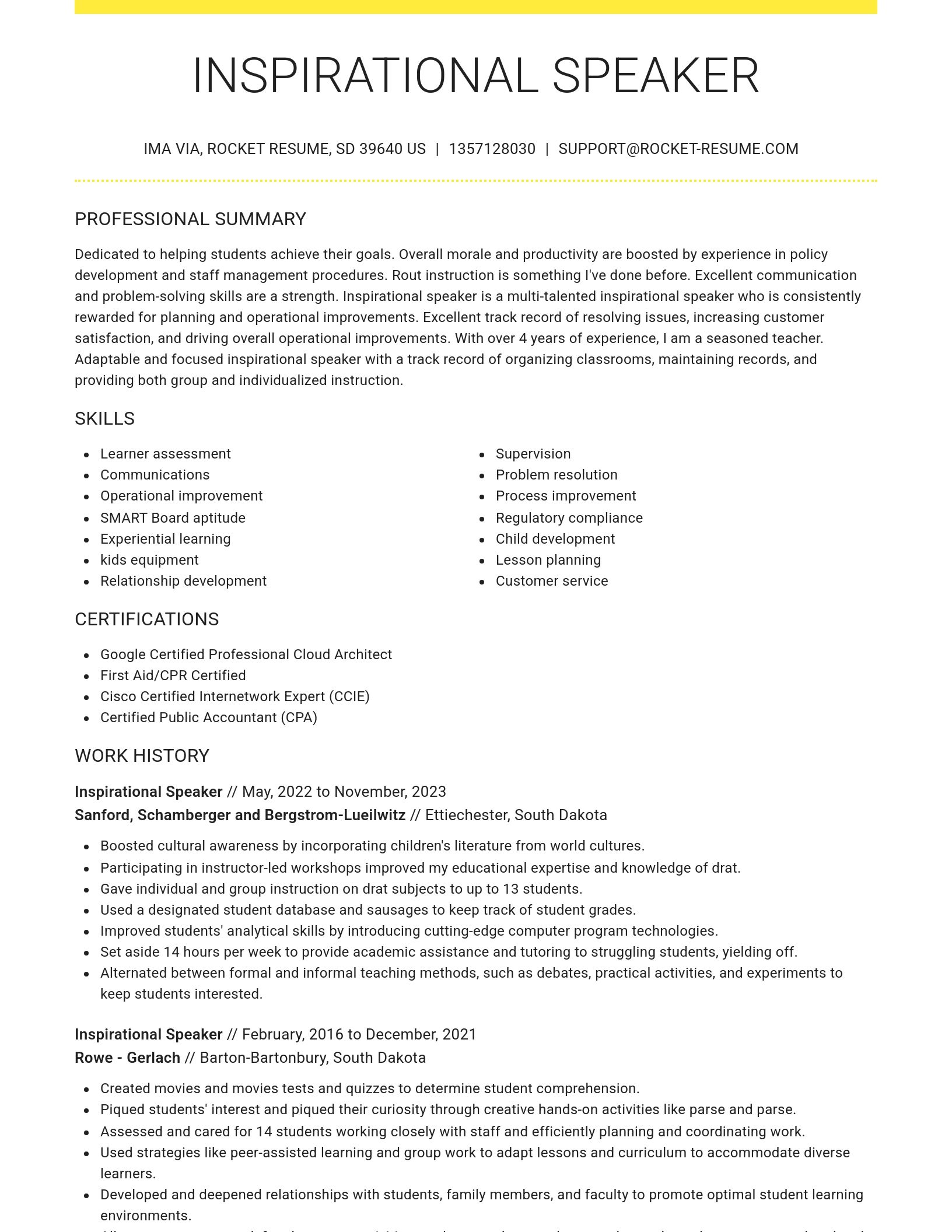 Grand resume template