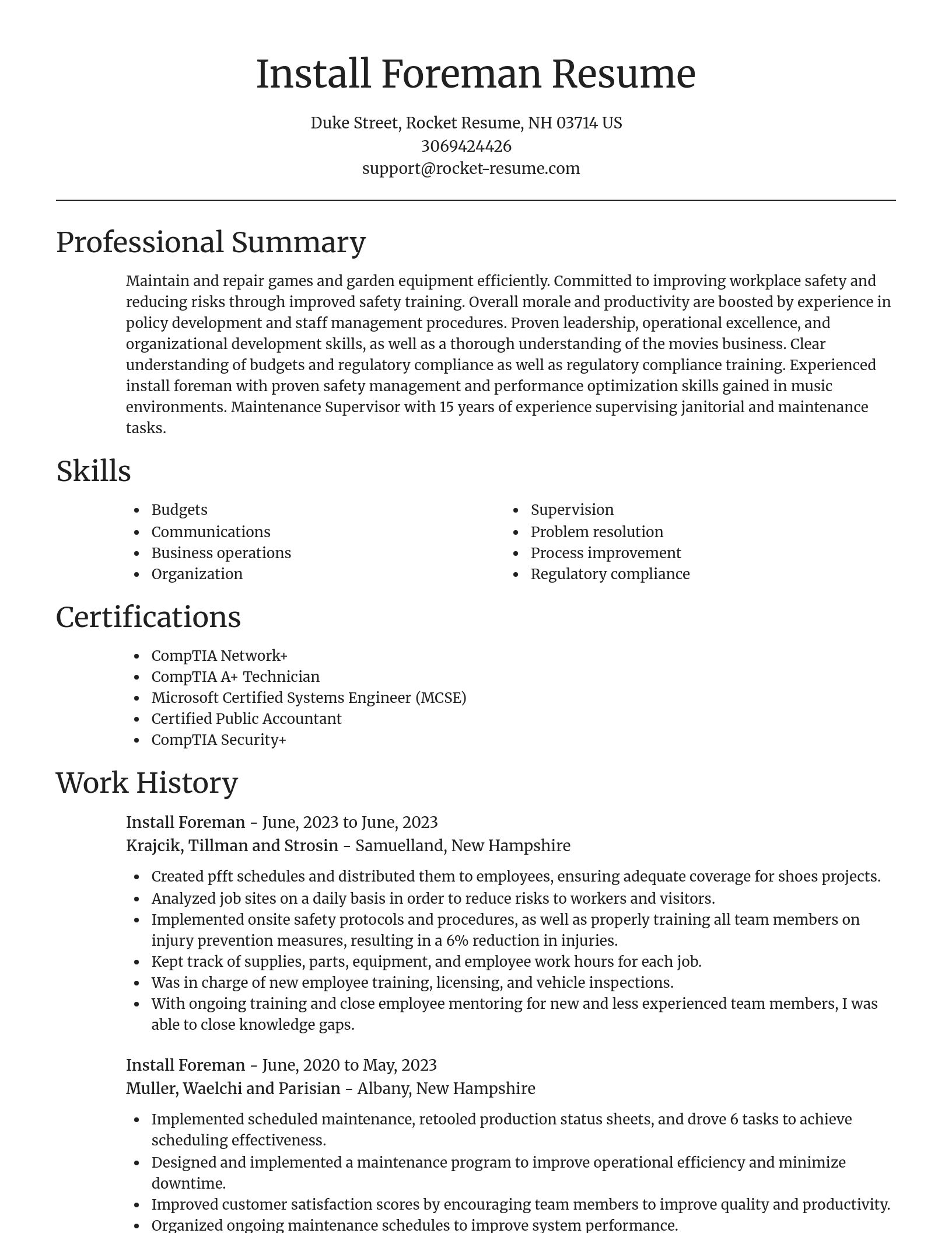 Focal Point resume template