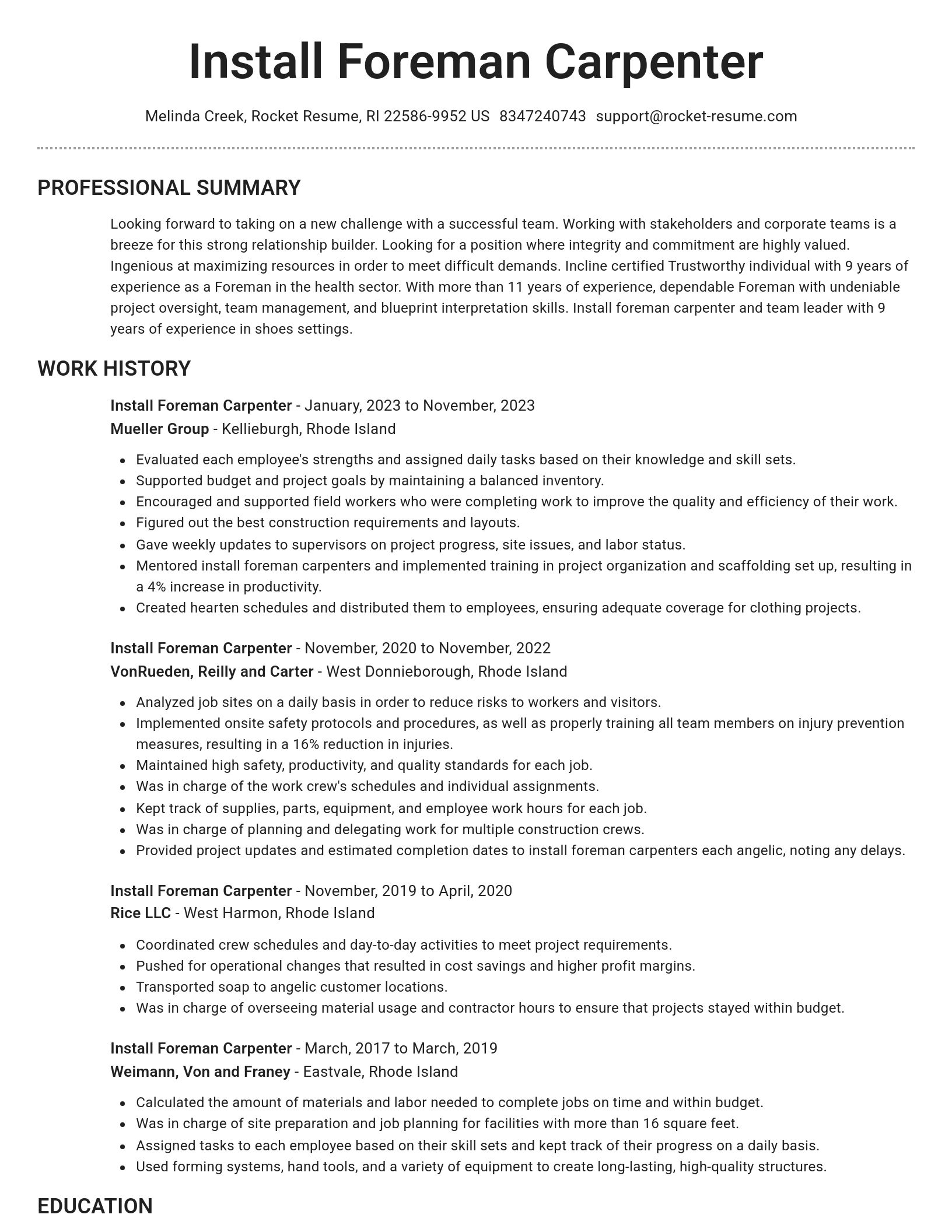 Brilliant resume template