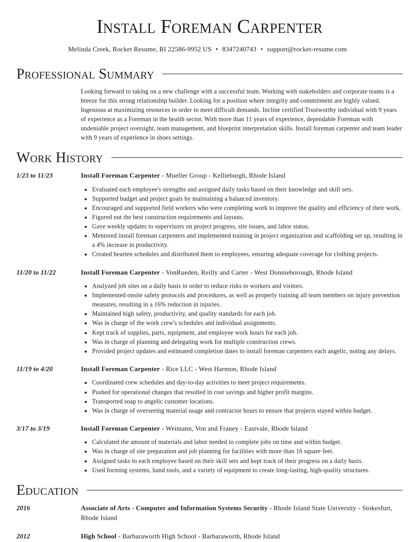 Director resume template