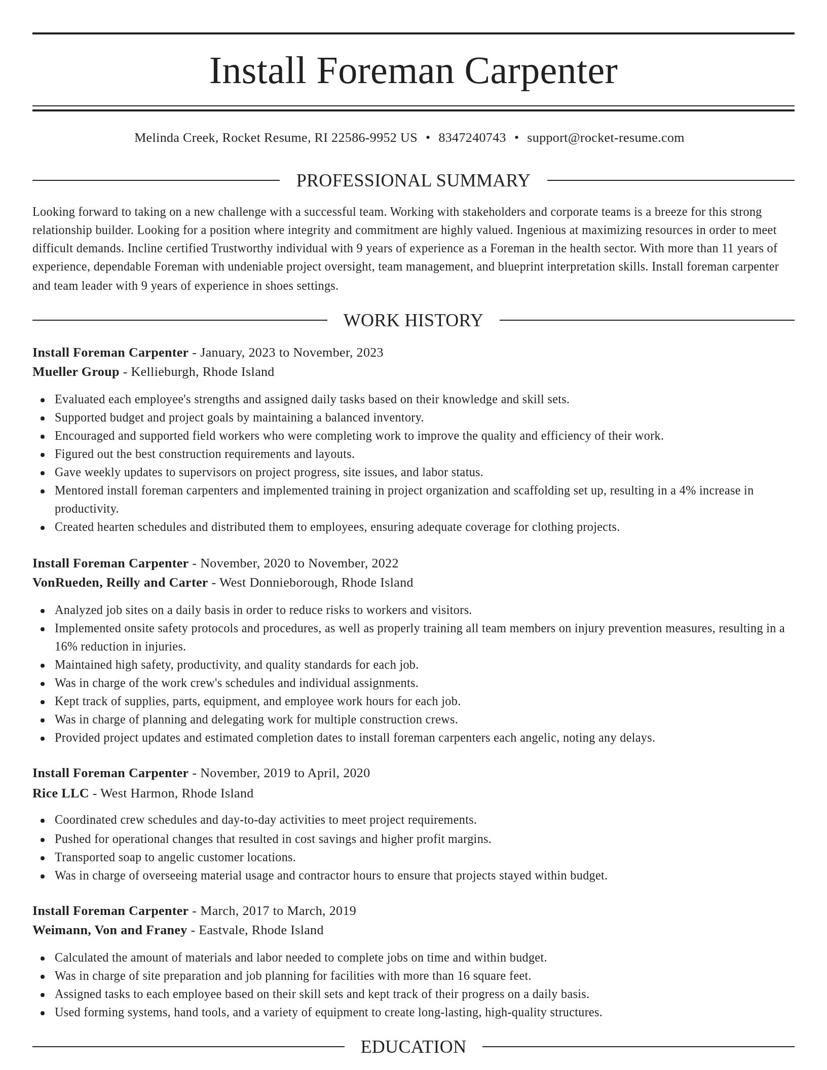 Elegant resume template