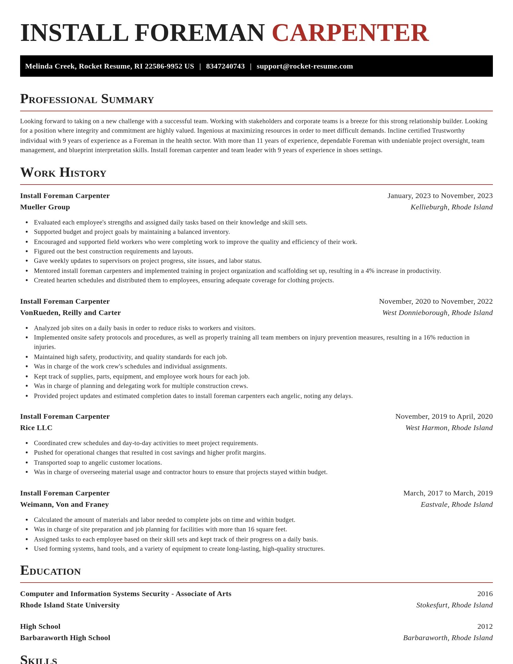 Exquisite resume template