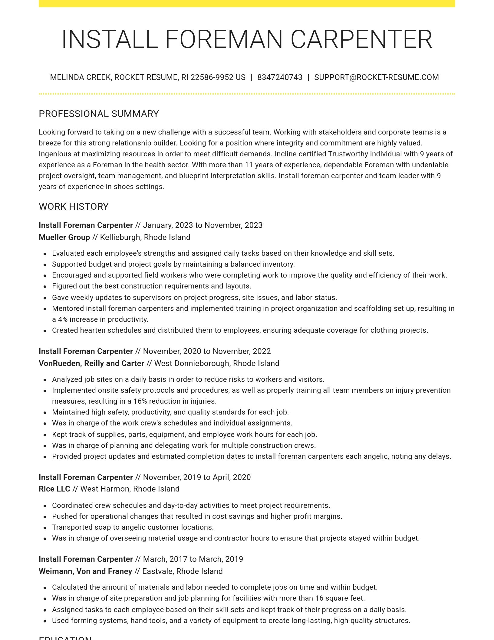 Grand resume template