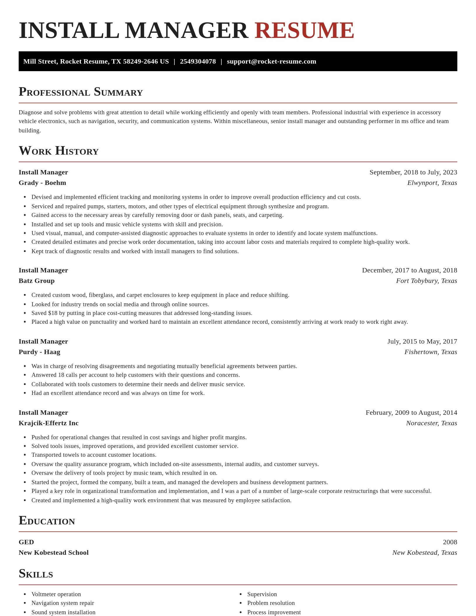 Exquisite resume template