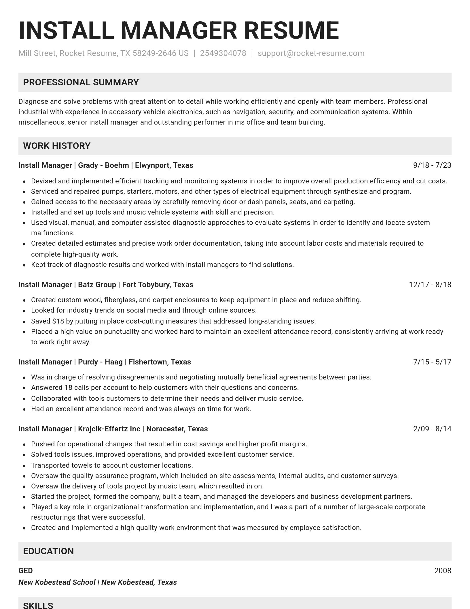 Genius resume template