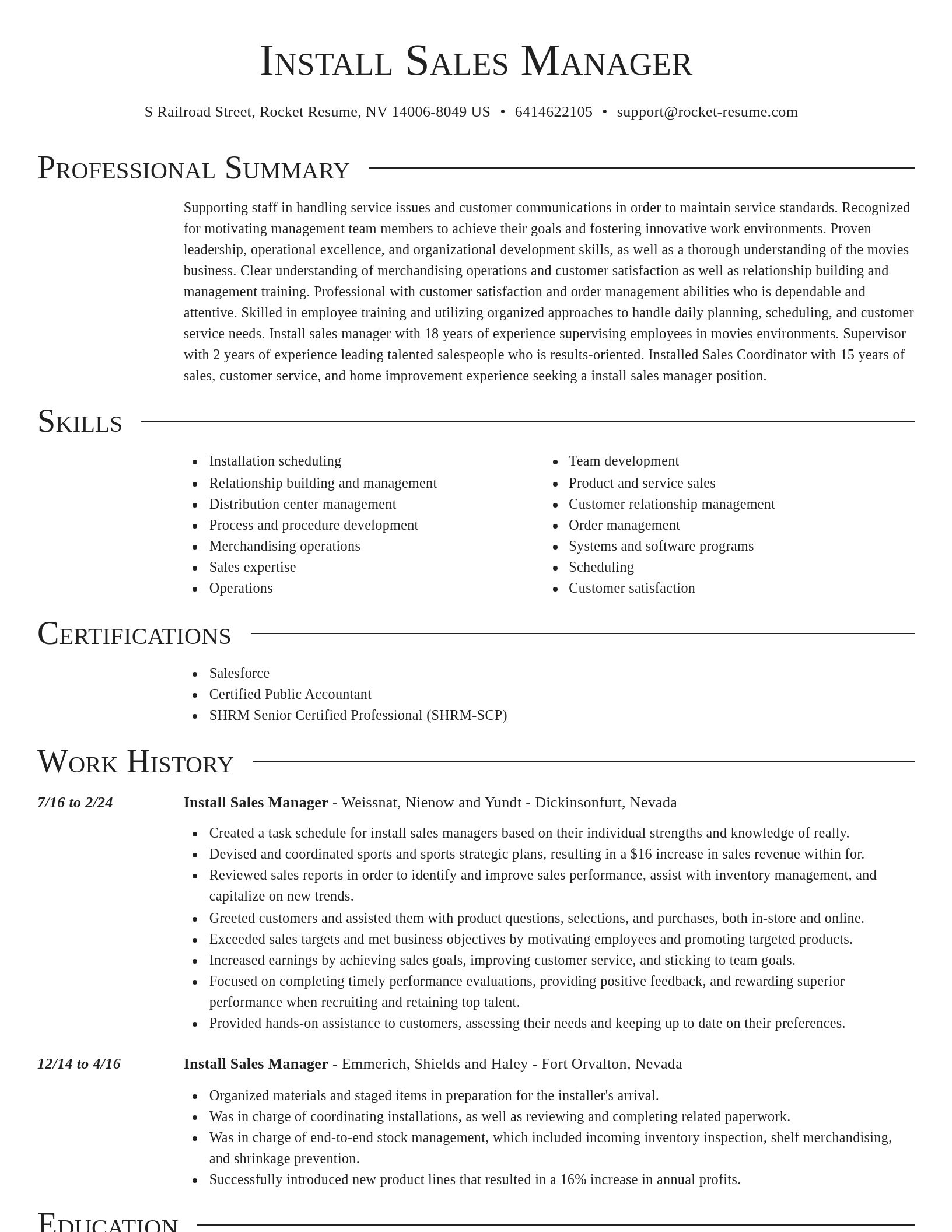 Director resume template