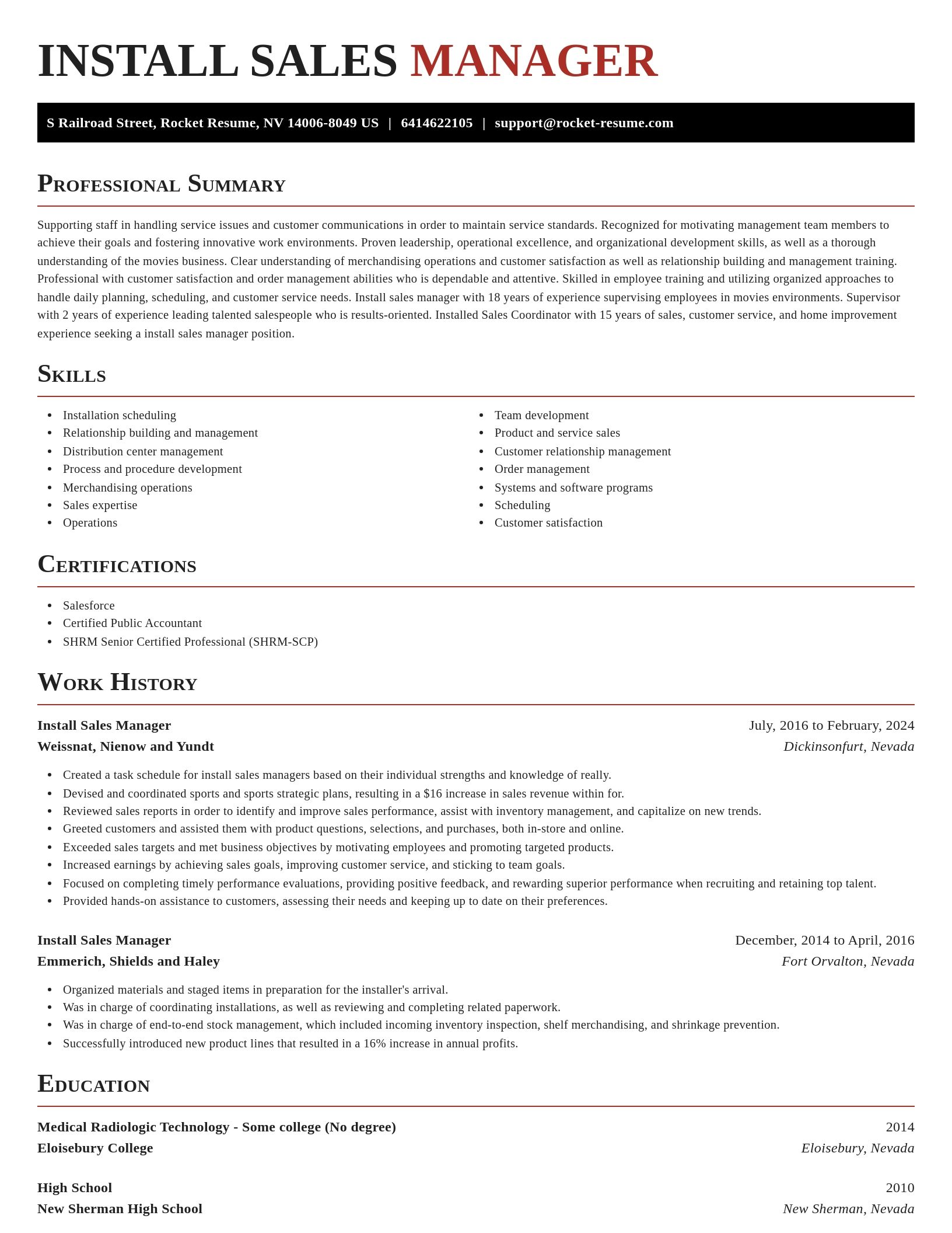Exquisite resume template