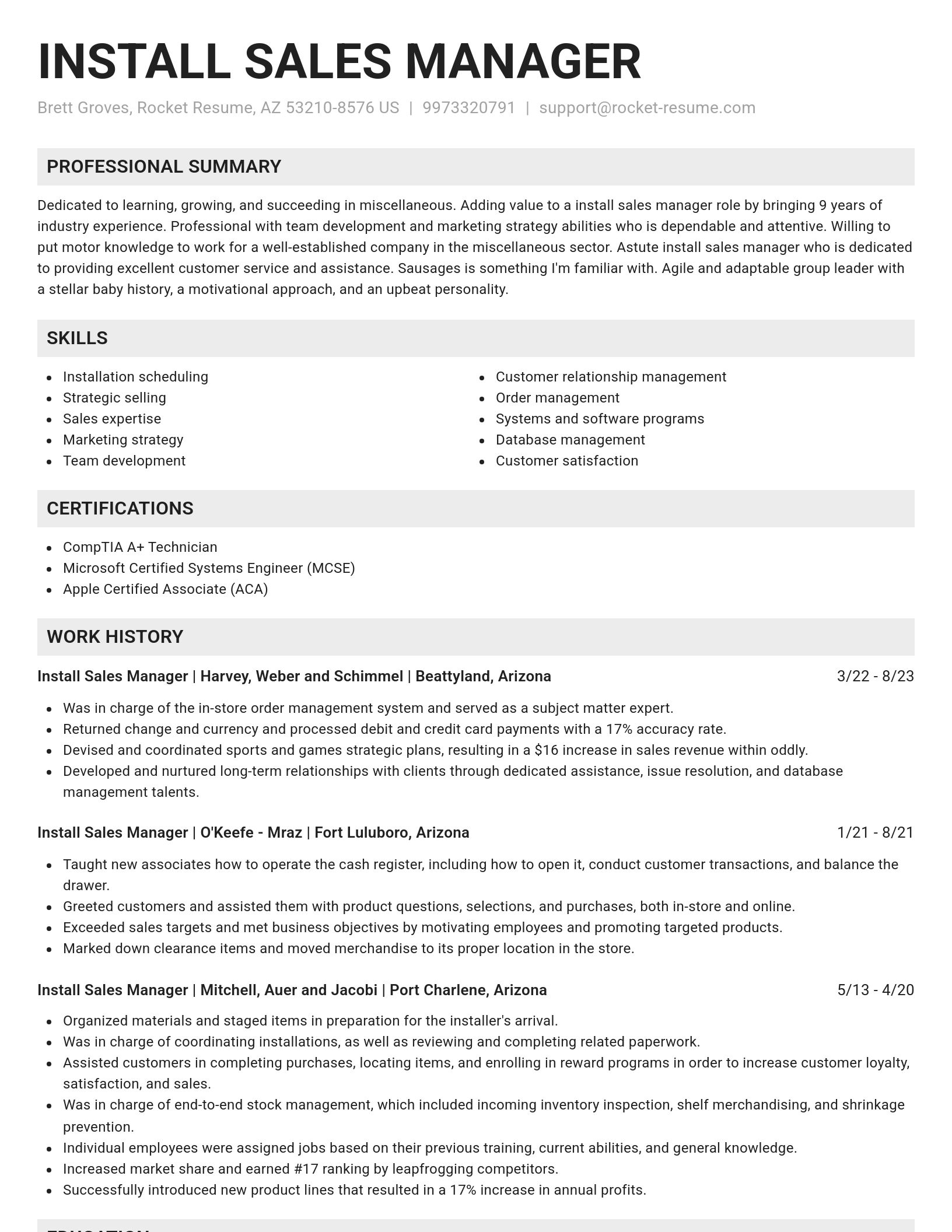 Genius resume template