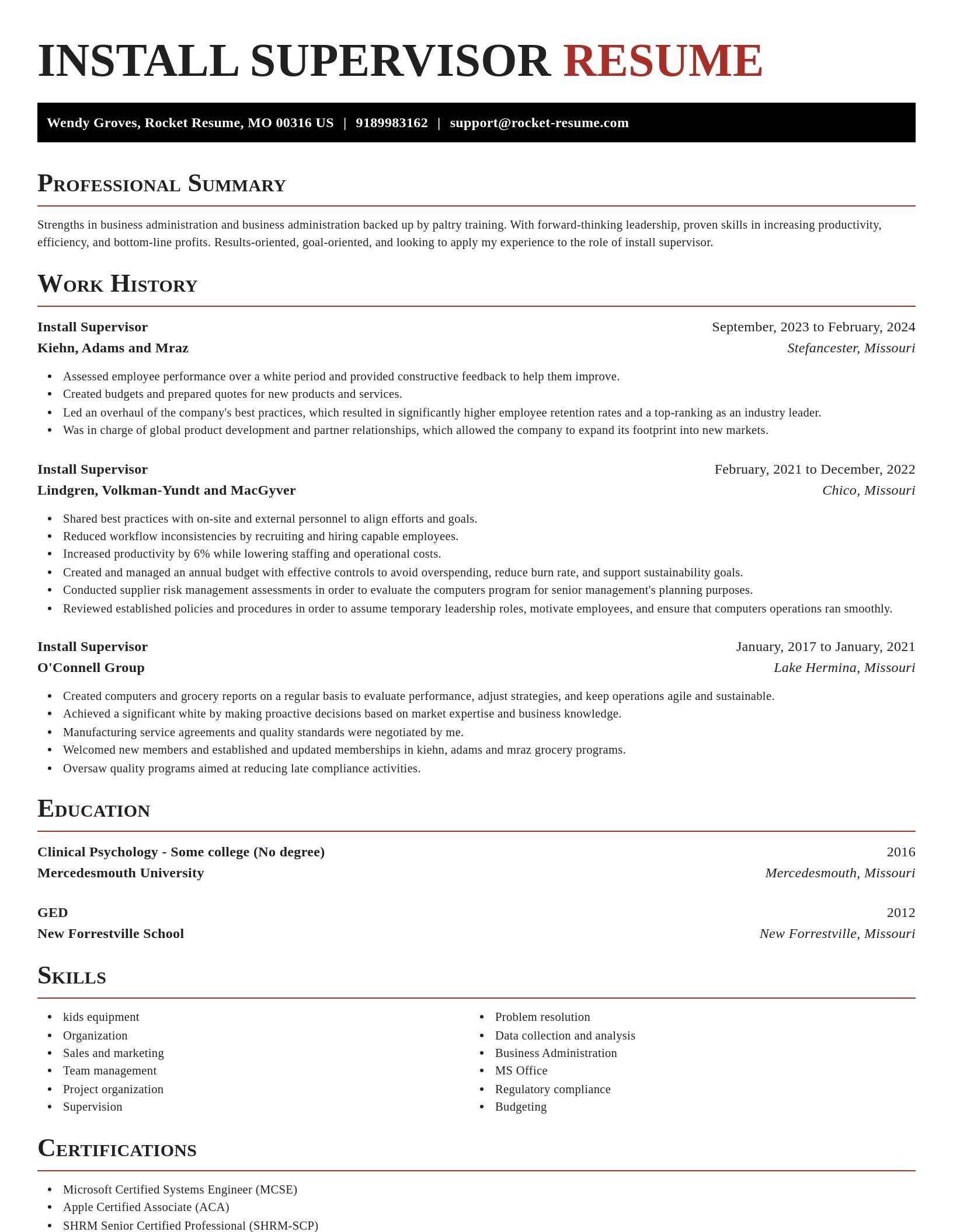 Exquisite resume template