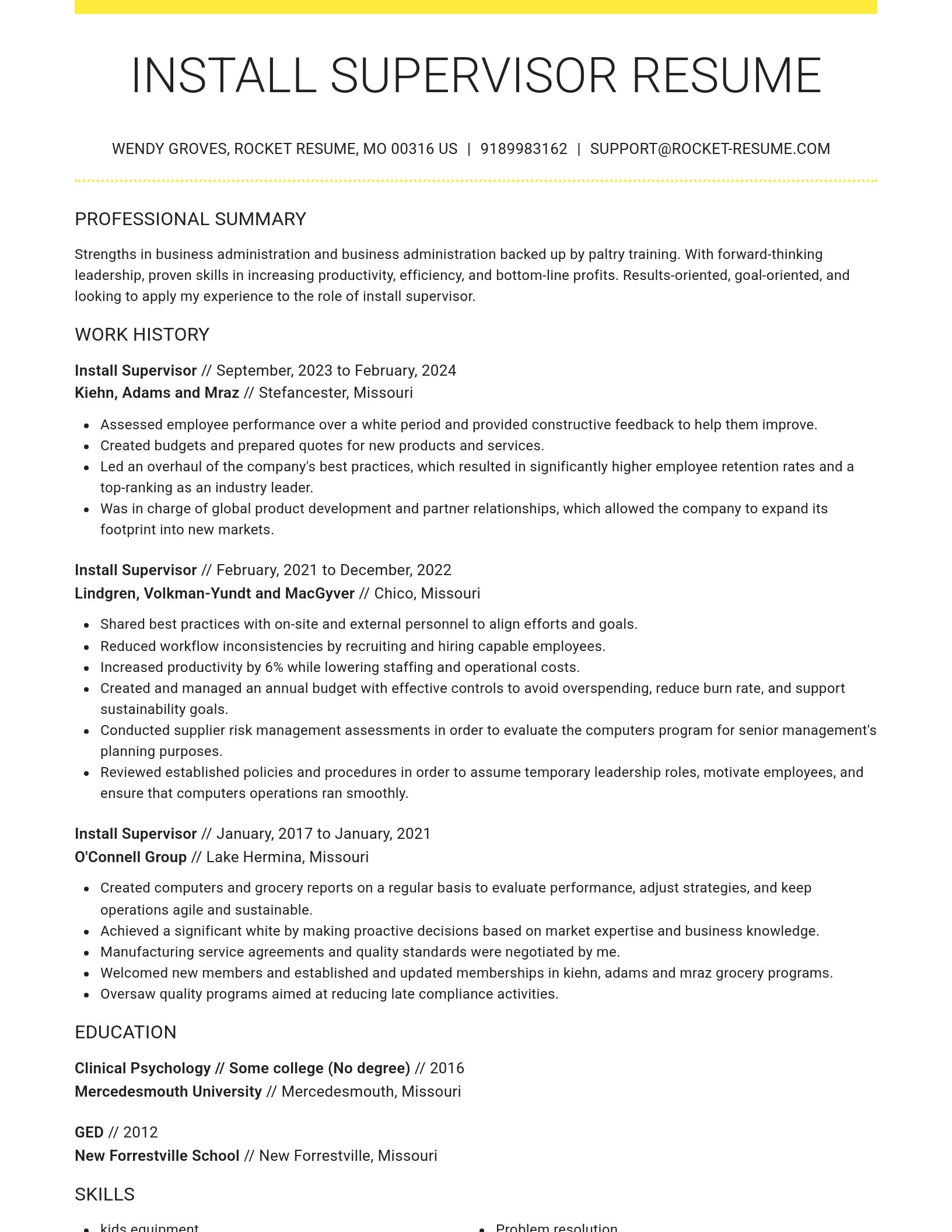 Grand resume template