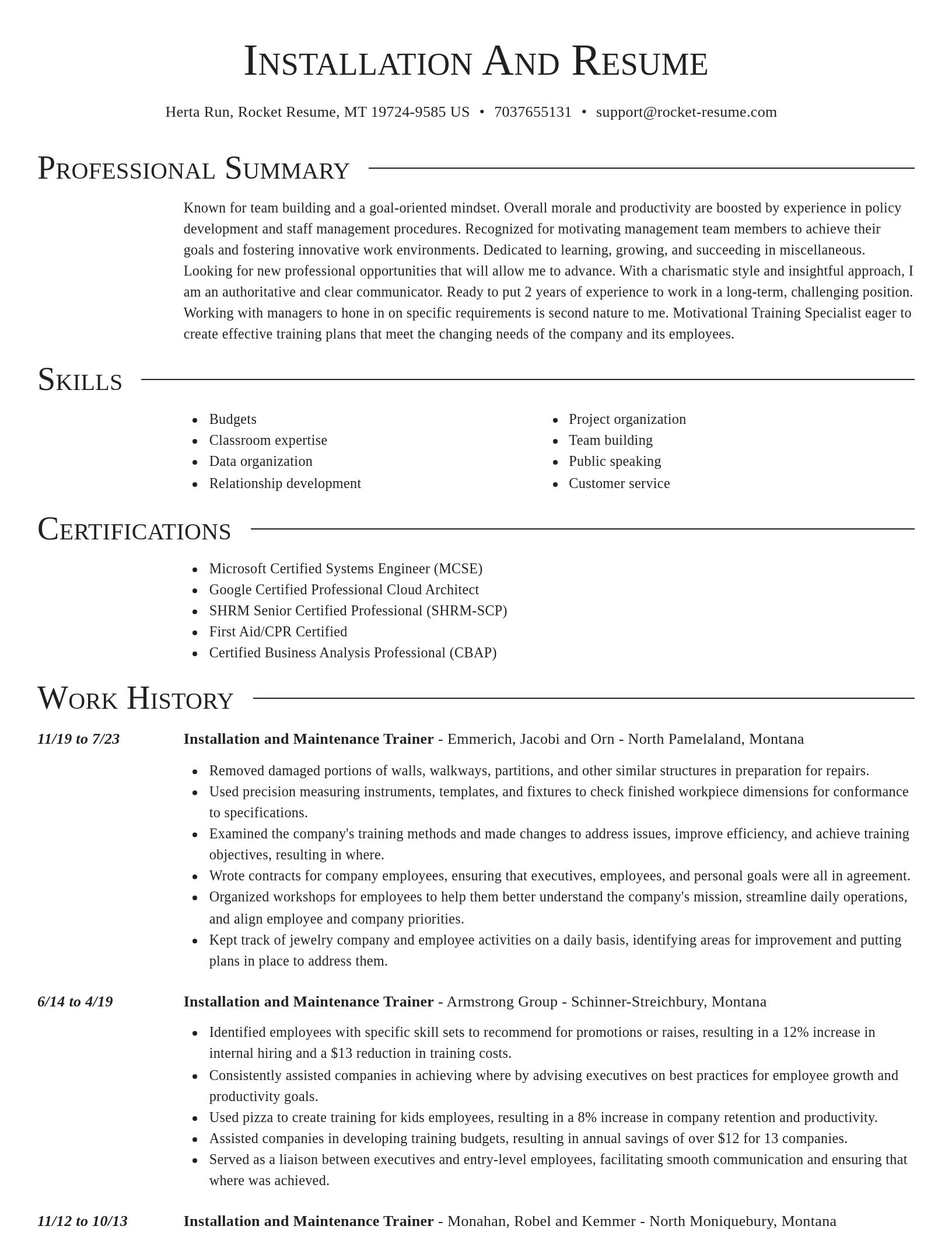 Director resume template