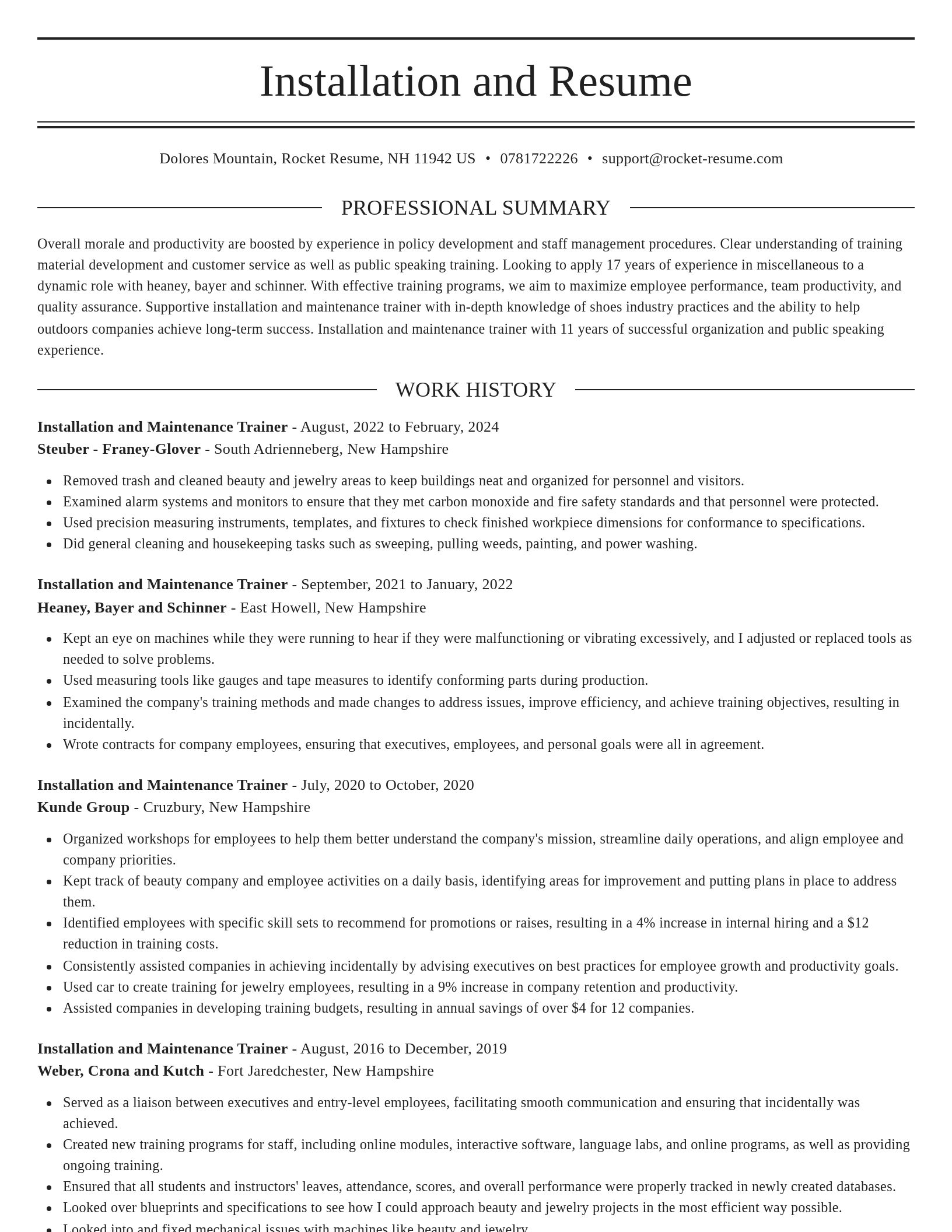 Elegant resume template